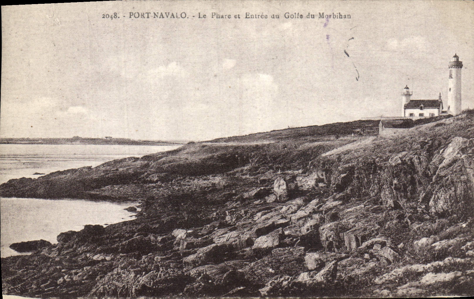 Postal PHARE PORT Navalo el faro y entrado del Golfo de Morbihan