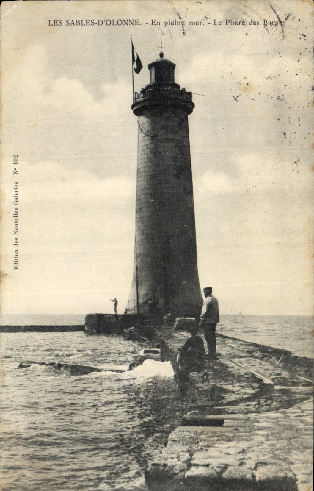 Vintage Postcard Headlight of the Barges Sands of Olonne