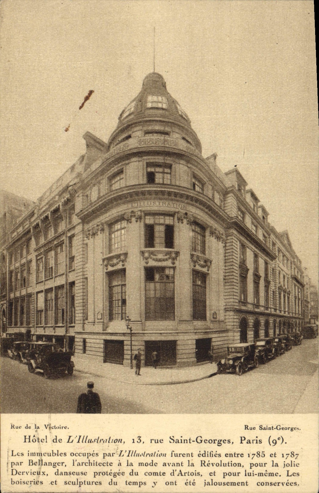 CPA Journaux Journal Paris Hotel de L'Illustration Rue Saint Georges