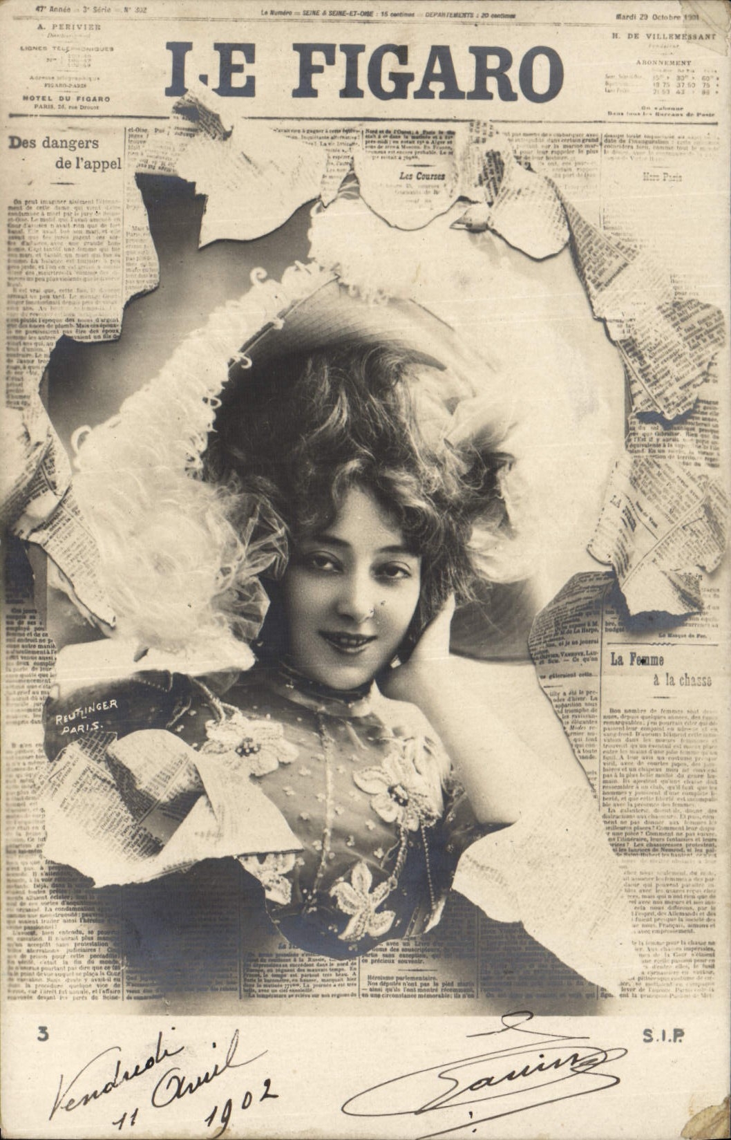 CPA Fantaisie Journaux Journal Le Figaro