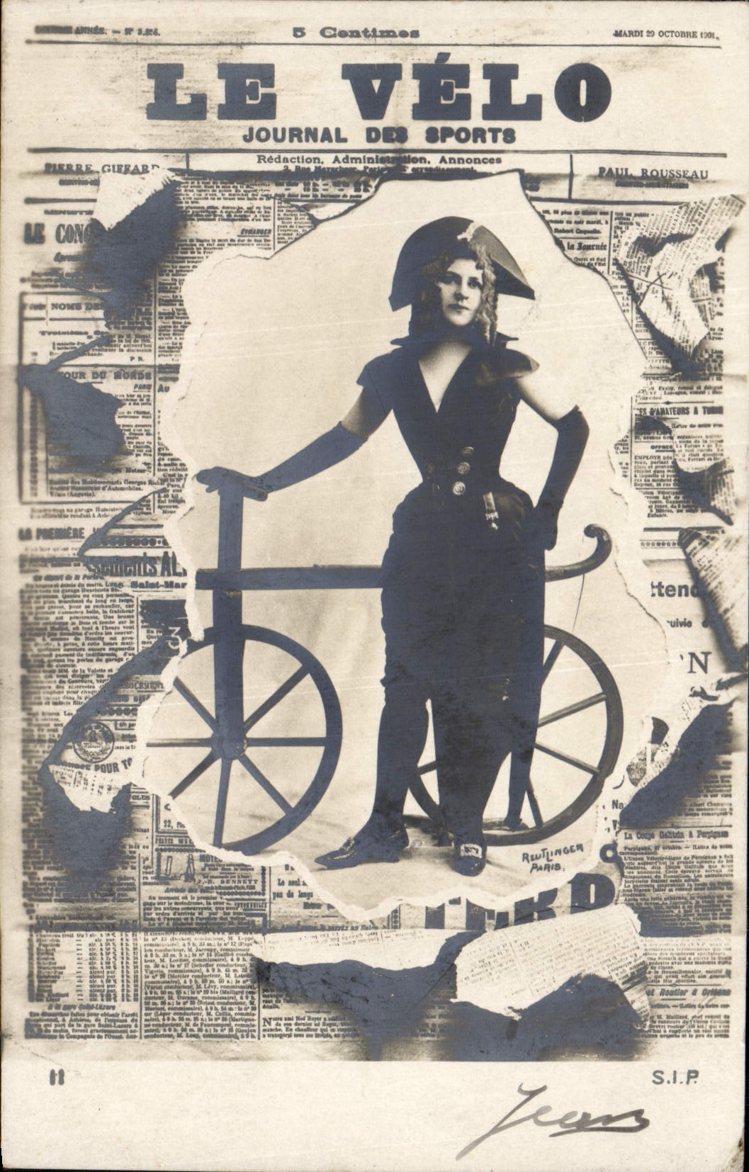 CPA Fantaisie Journaux Journal Le Velo Cycle 
