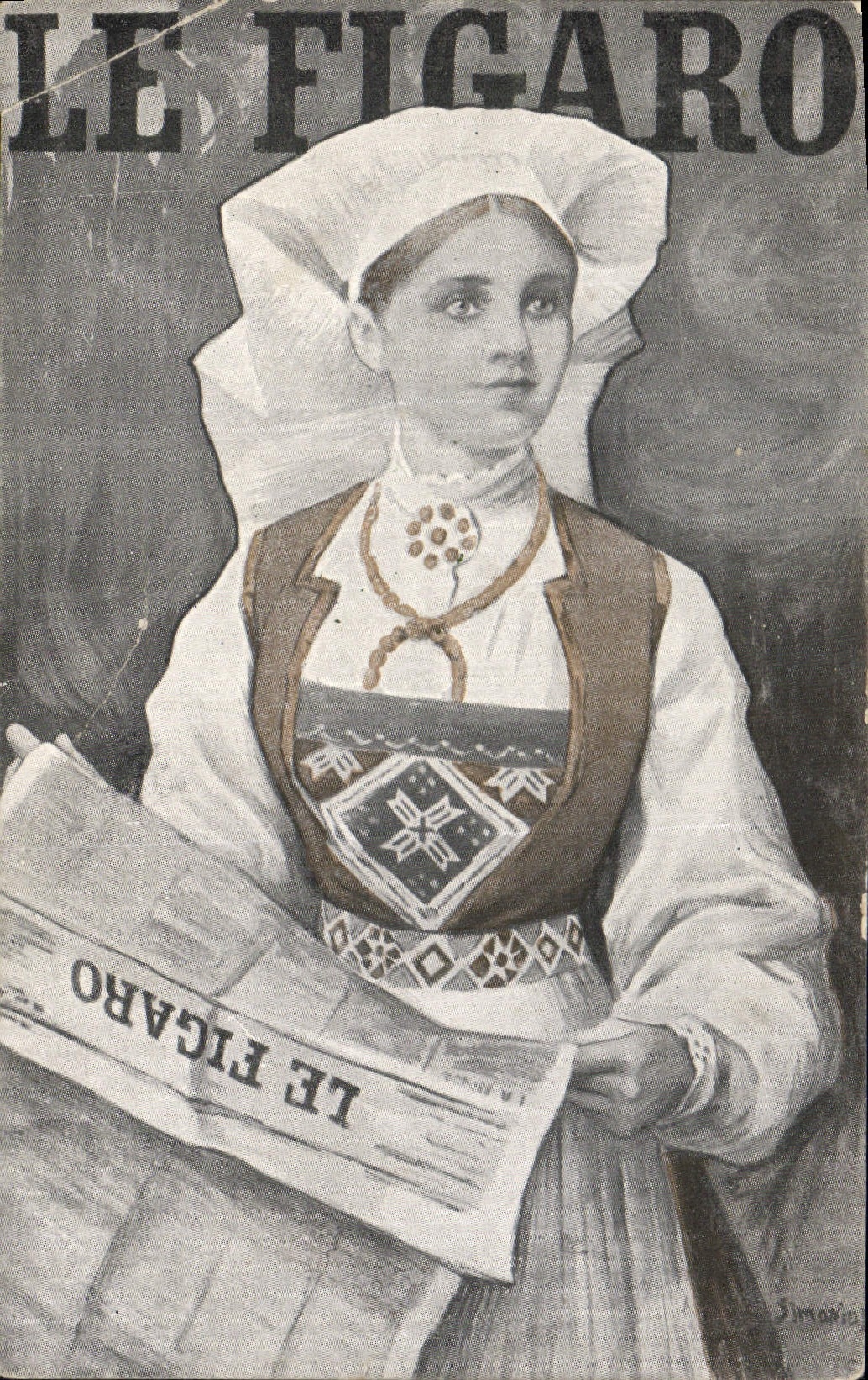 CPA Fantaisie Journaux Journal Le Figaro