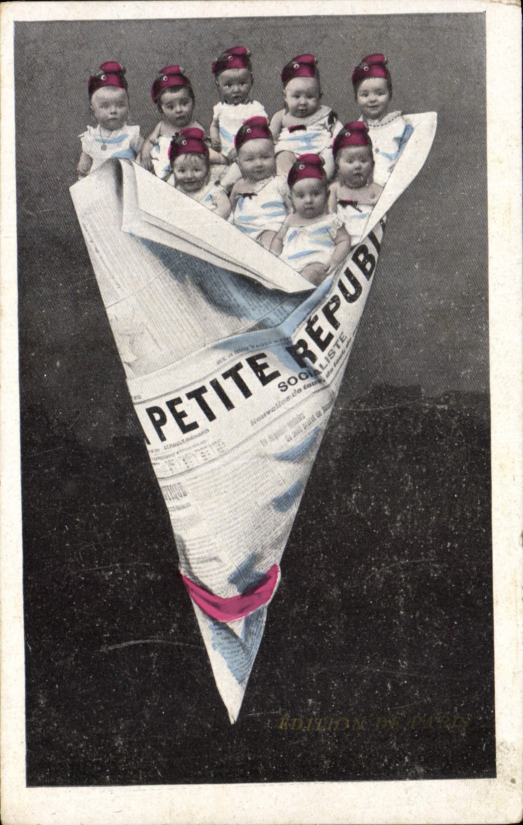 CPA Fantaisie Journaux Journal Petite Republique Enfants Bebes