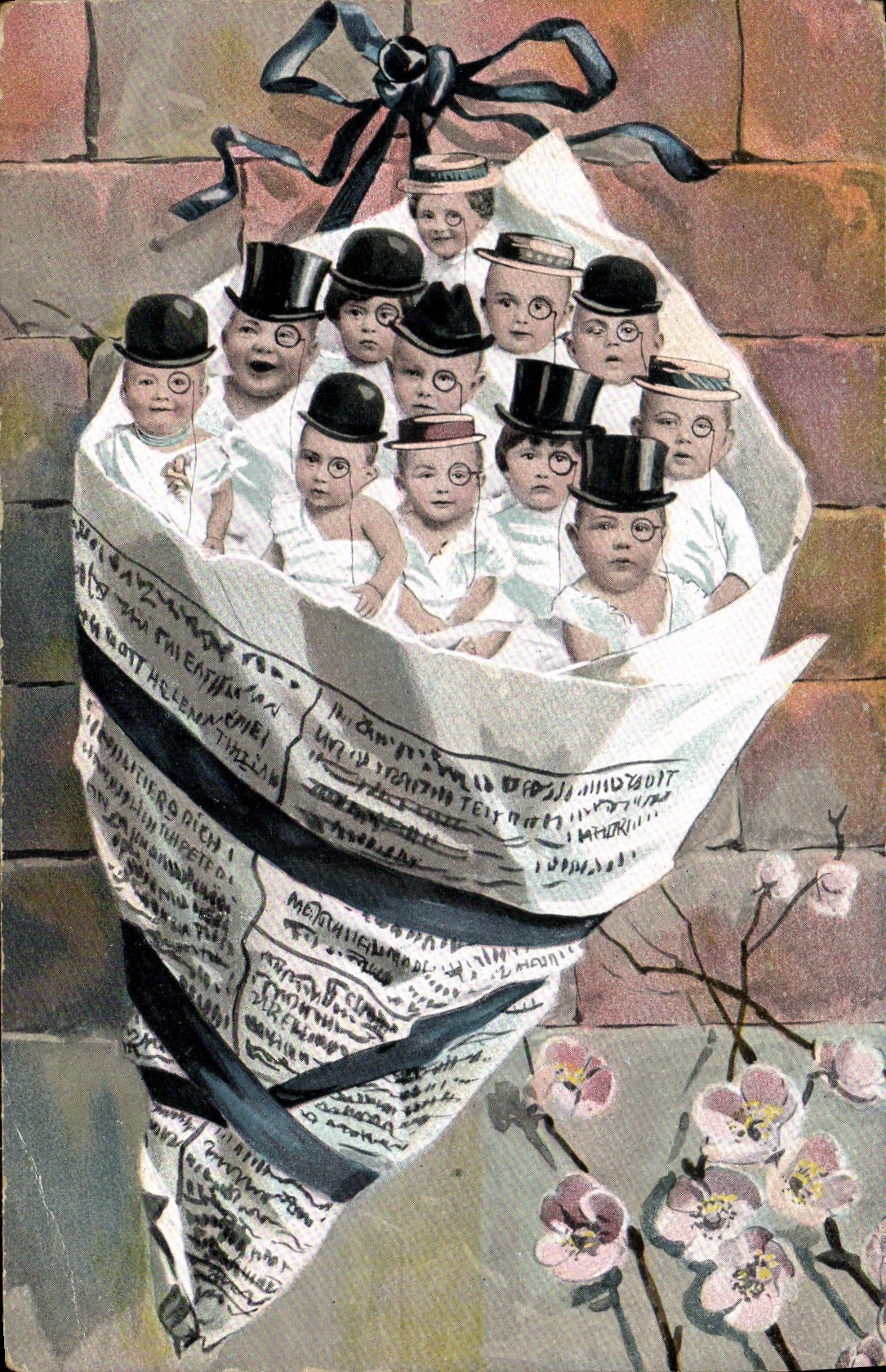 CPA Fantaisie Journaux Journal Enfants Bebes