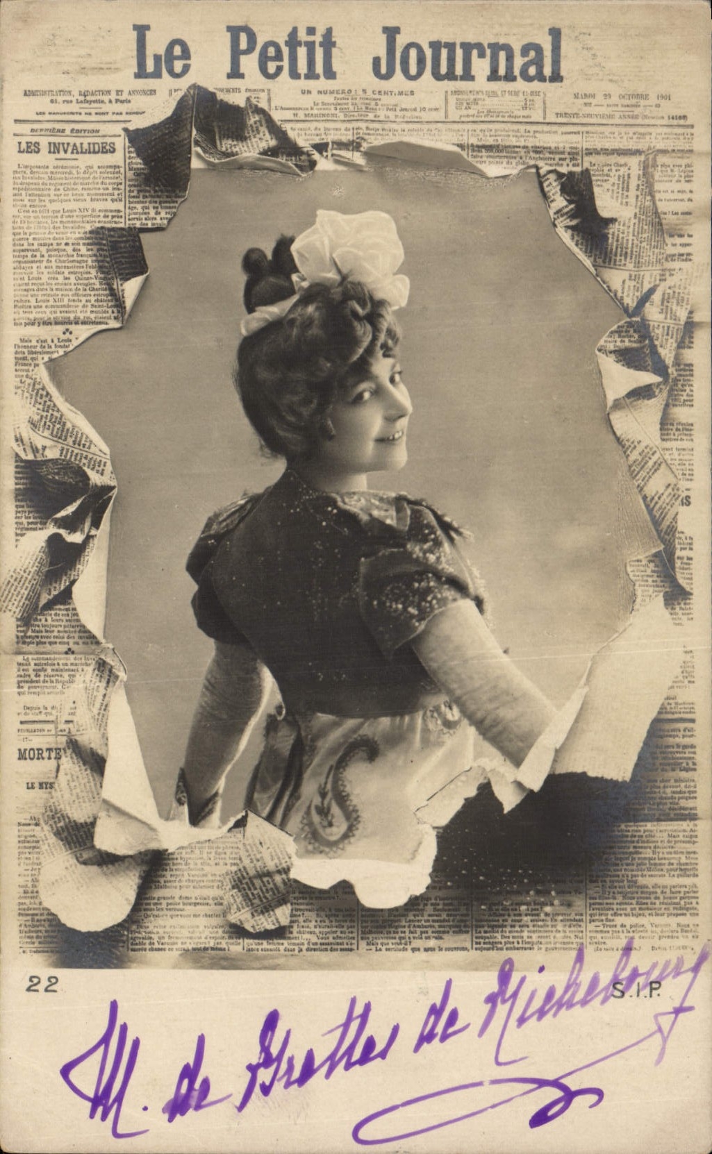 CPA Fantaisie Journaux Journal Le Petit Journal Femme