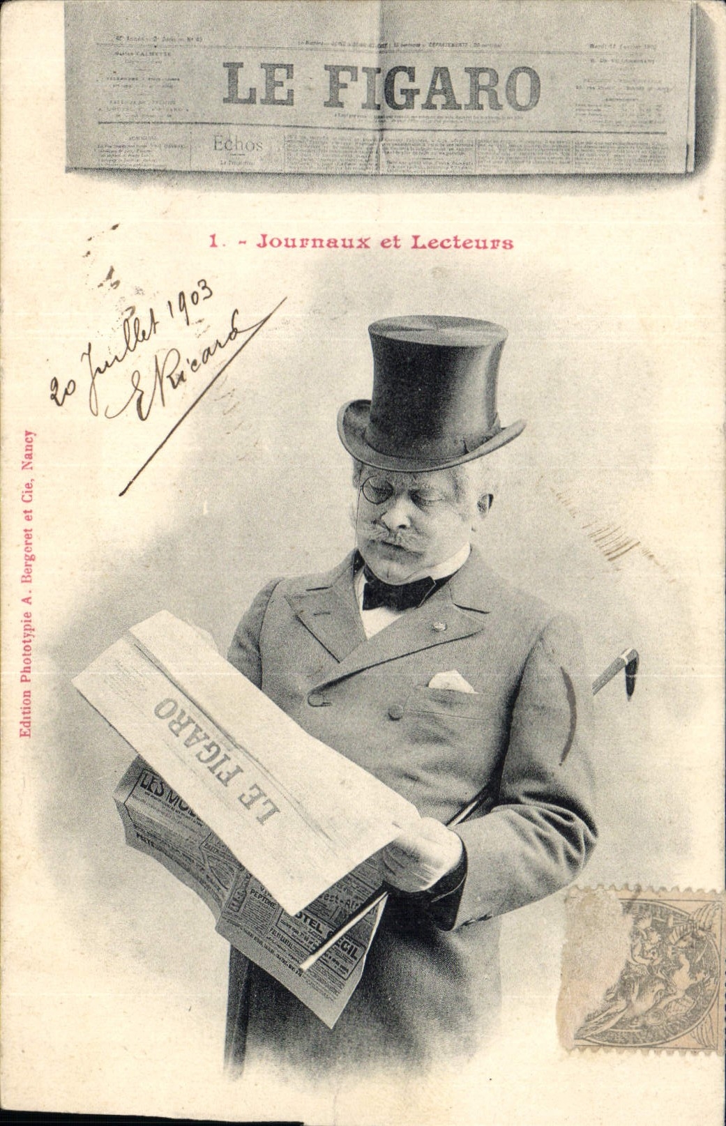 CPA Fantaisie Journaux Journal Le Figaro