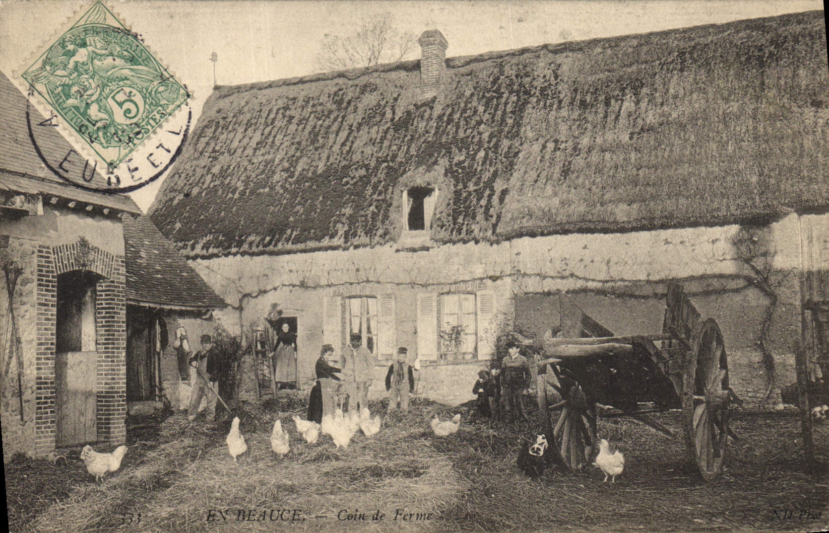 Postal Folclore Campesino Beauce Esquina de firme CUMBRE