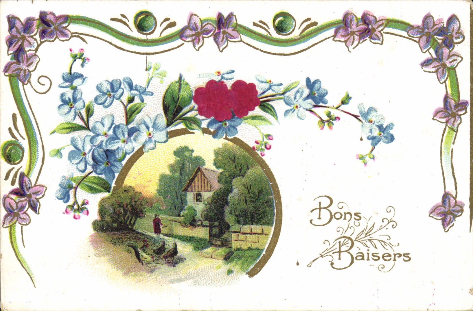 CPA Fantaisie Fleurs 