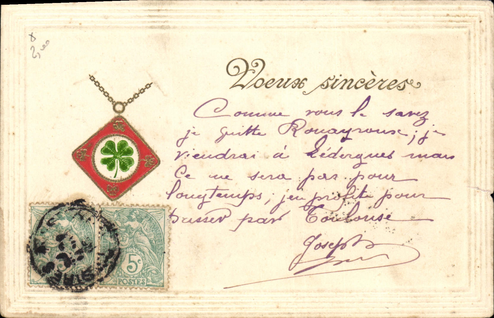 CPA Fantaisie Fleurs Trefle