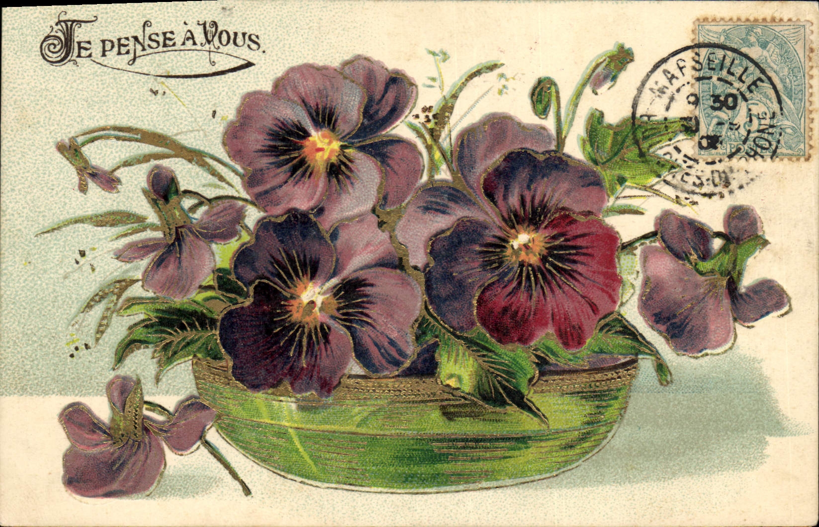 CPA Fantaisie Fleurs 