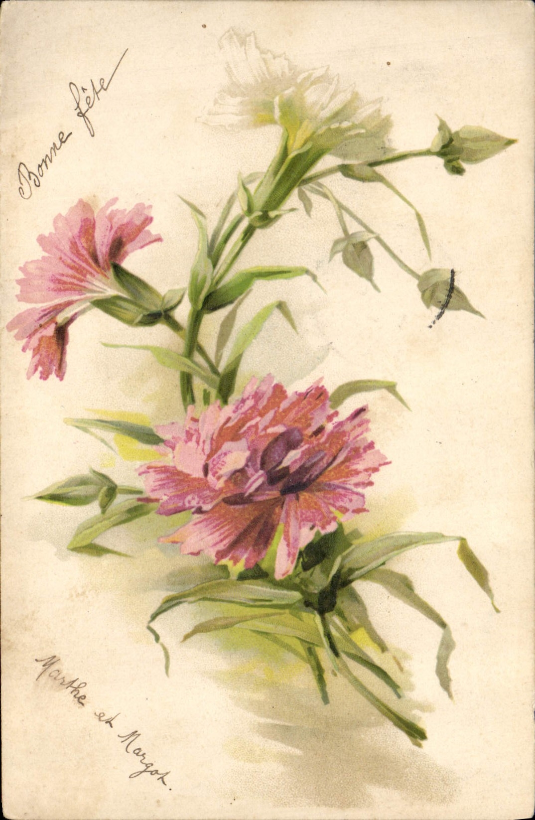 CPA Fantaisie Fleurs 