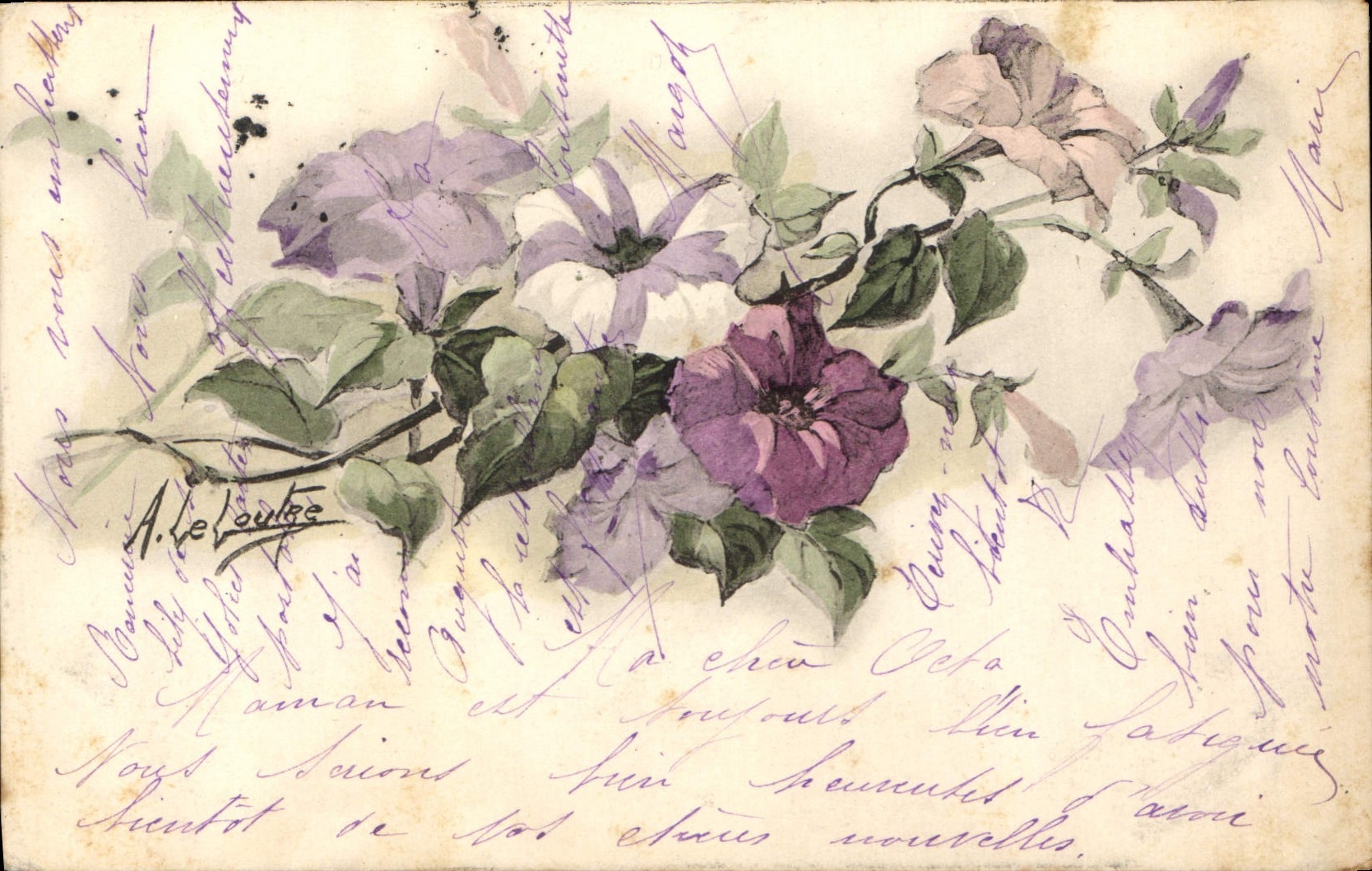 CPA Fantaisie Fleurs 