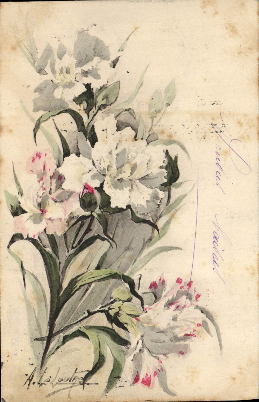 CPA Fantaisie Fleurs 