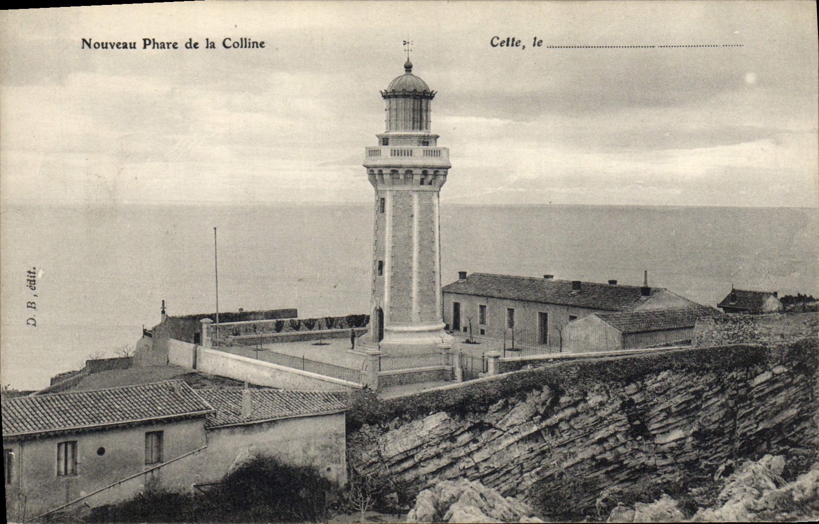 Vintage Postcard New Headlight of the hill This