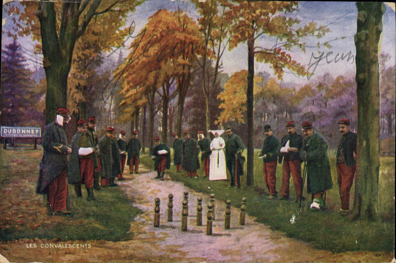 CPA Militaria Les convalescents Infirmiere 