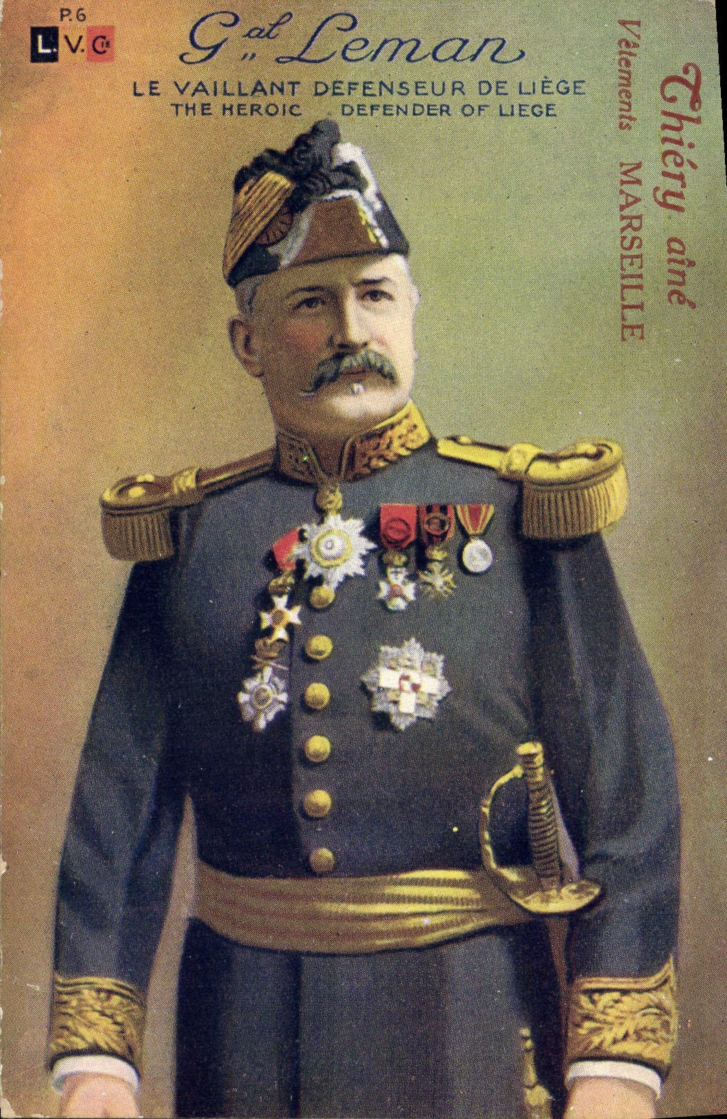 CPA Militaria General Leman Defenseur de Liege