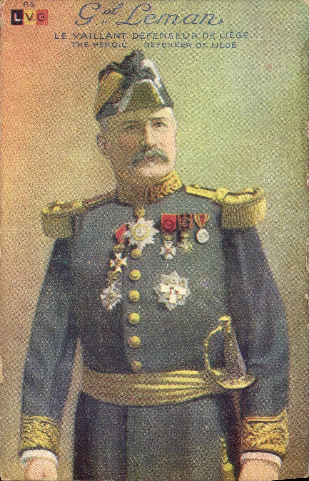 CPA Militaria General Leman Defenseur de Liege