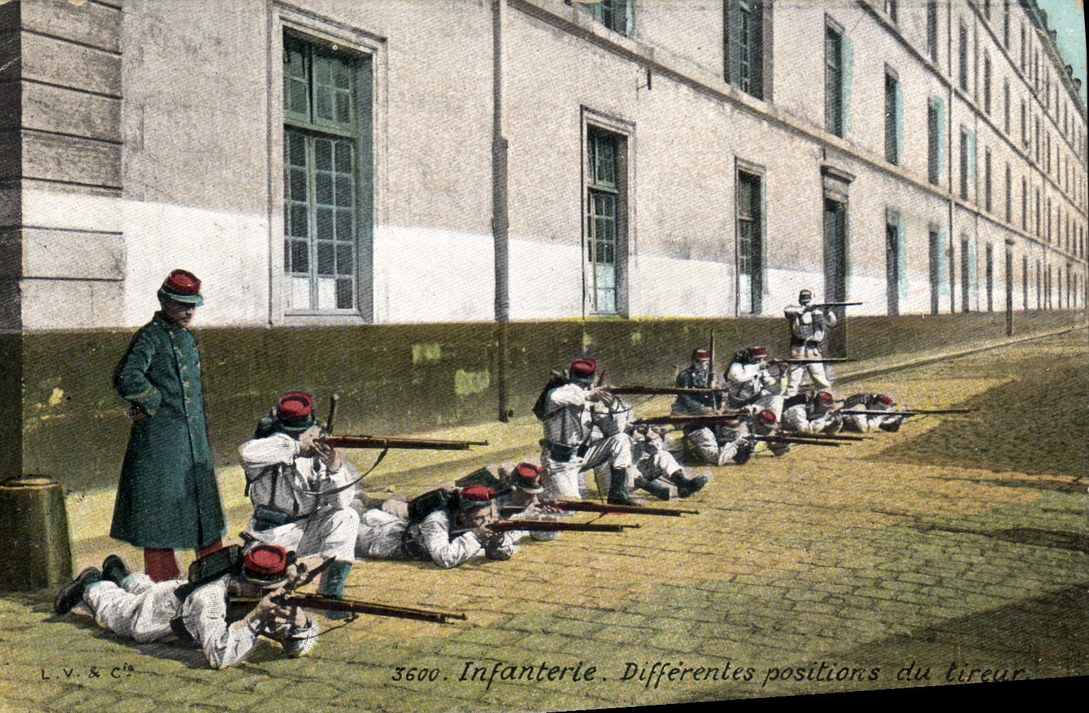 CPA Militaria Infanterie Differentes positions du tireur