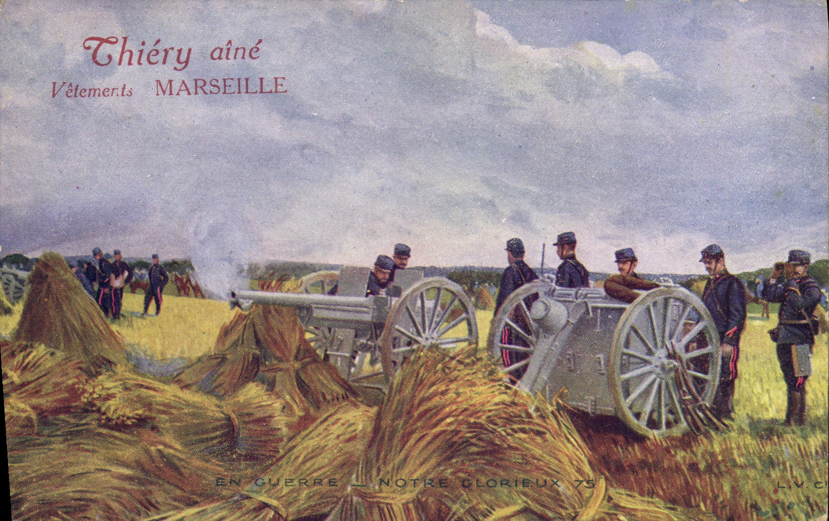 CPA Militaria Notre glorieux 75 Canon