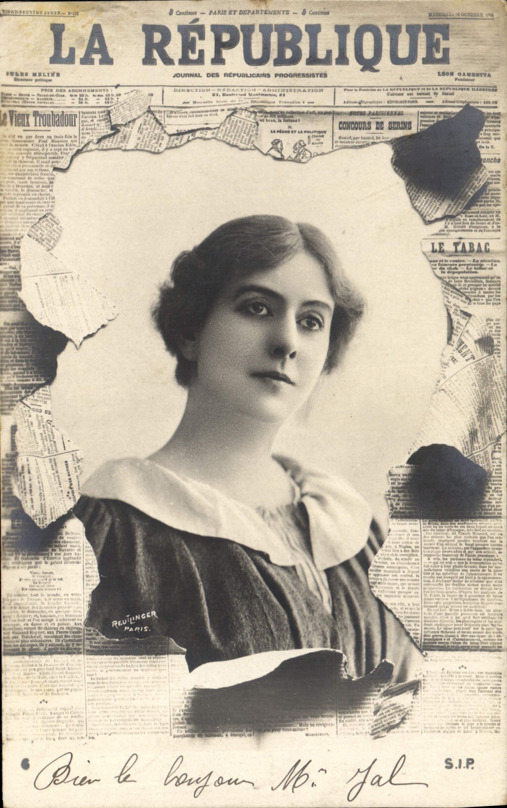 CPA Fantaisie Journaux Journal Le Republique