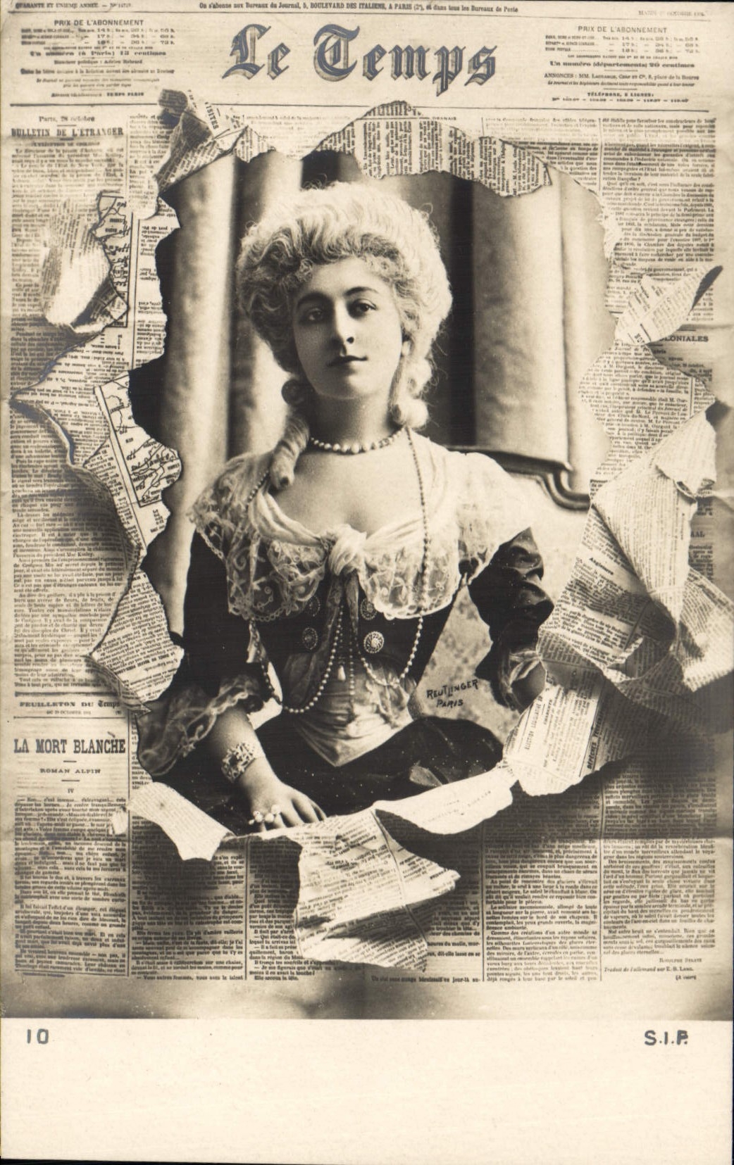 CPA Fantaisie Journaux Journal Le Temps