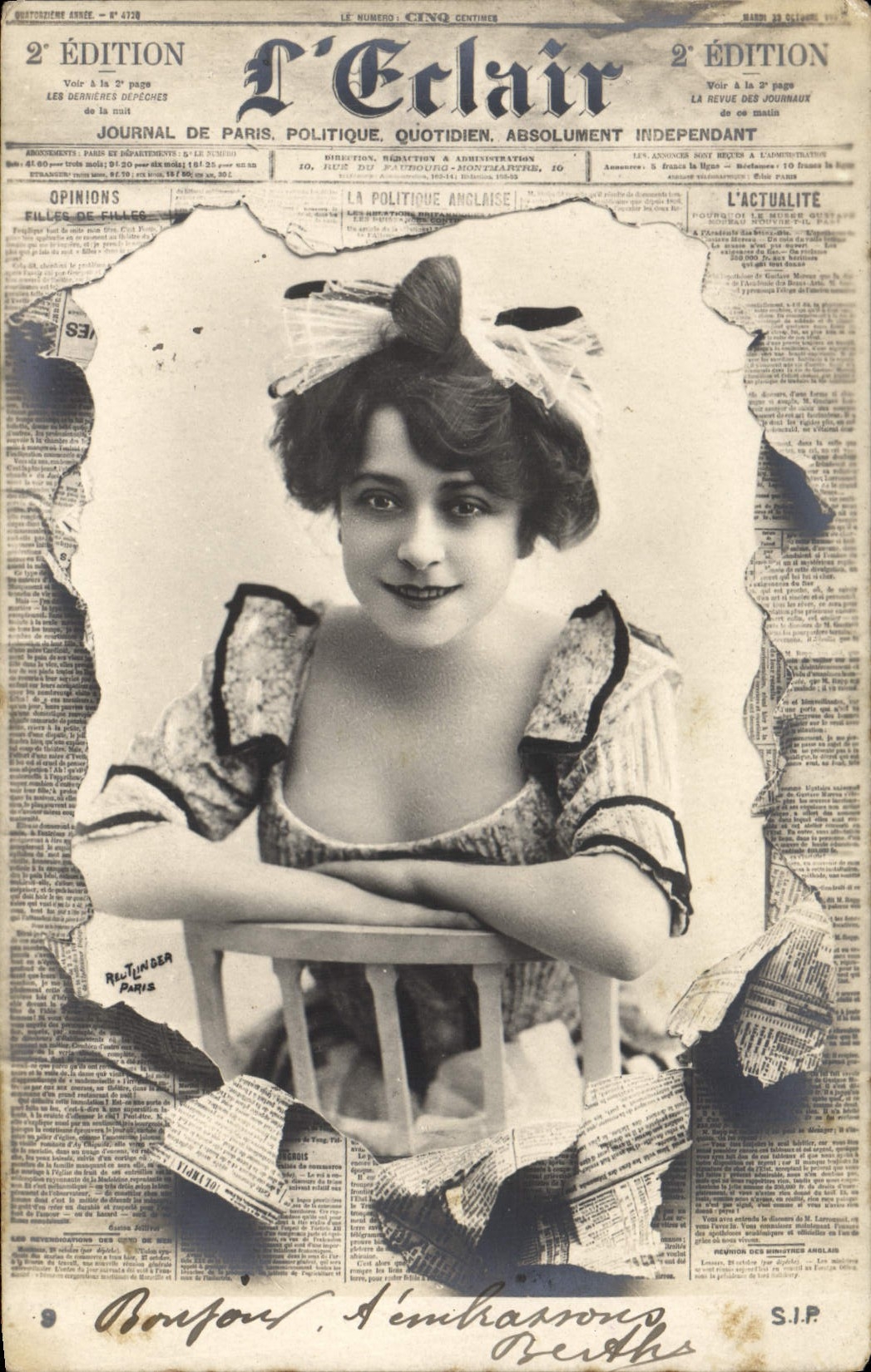 CPA Fantaisie Journaux Journal L'Eclair