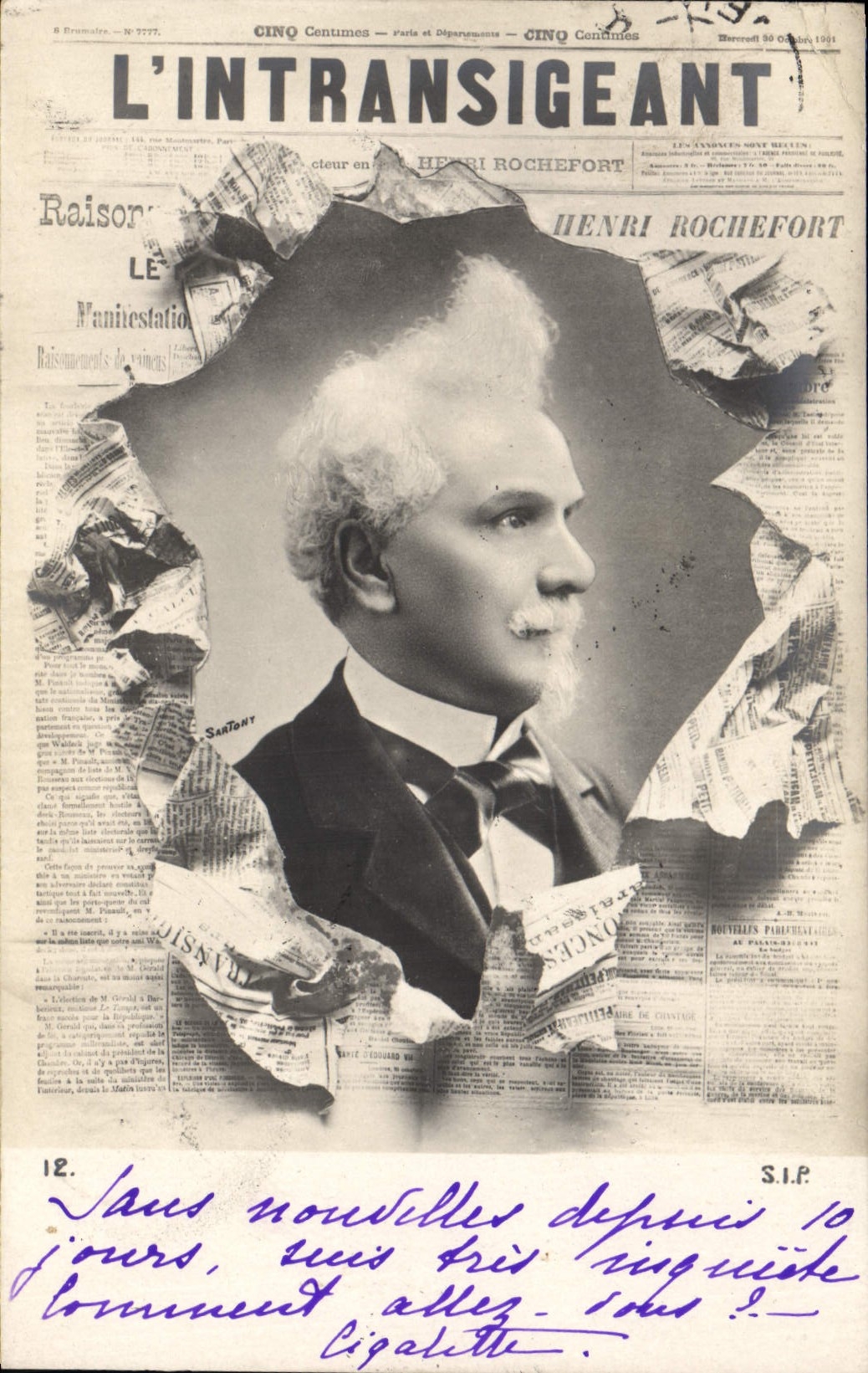 CPA Fantaisie Journaux Journal L'Intransigeant 