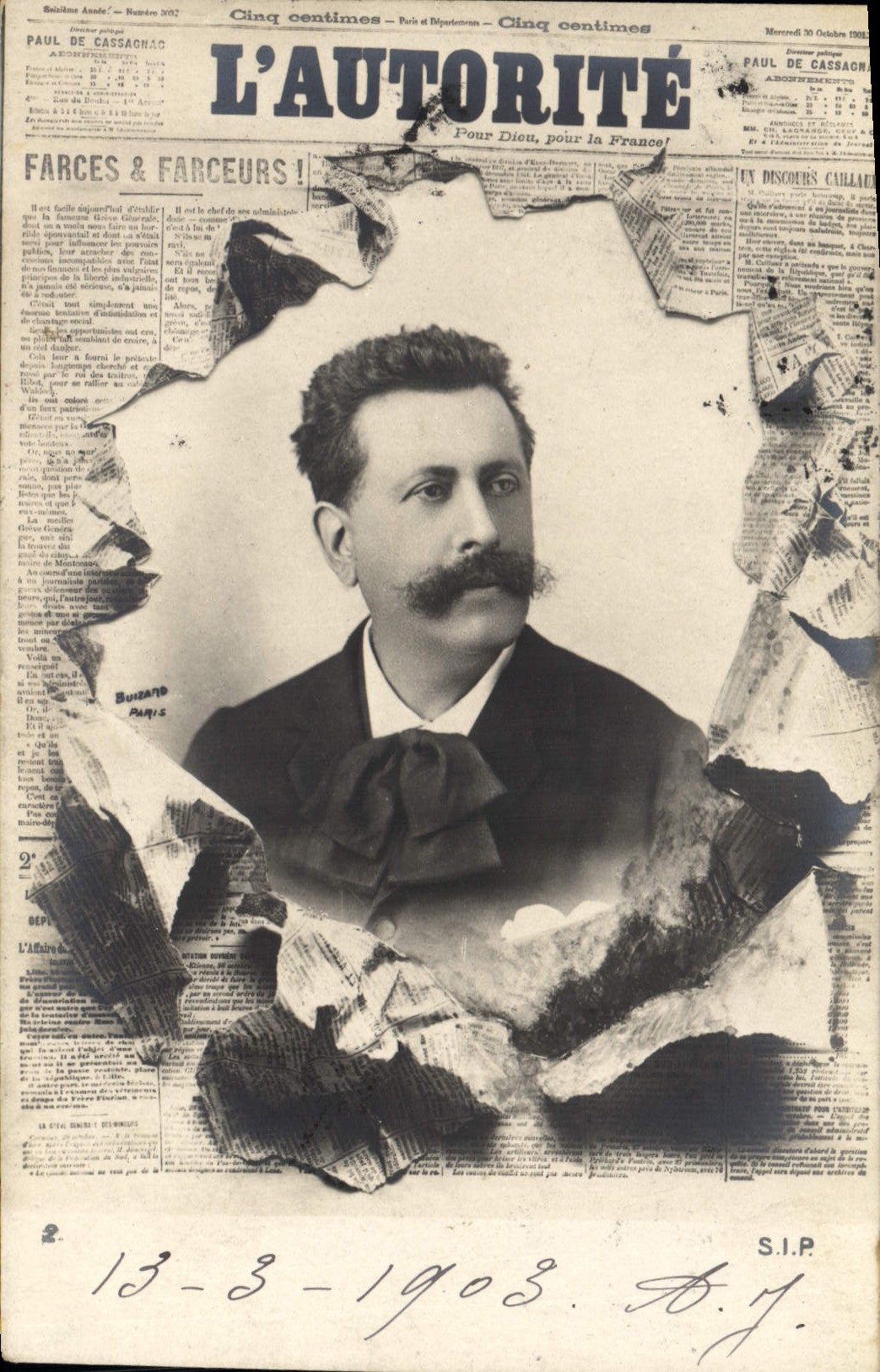 CPA Fantaisie Journaux Journal L'autorite