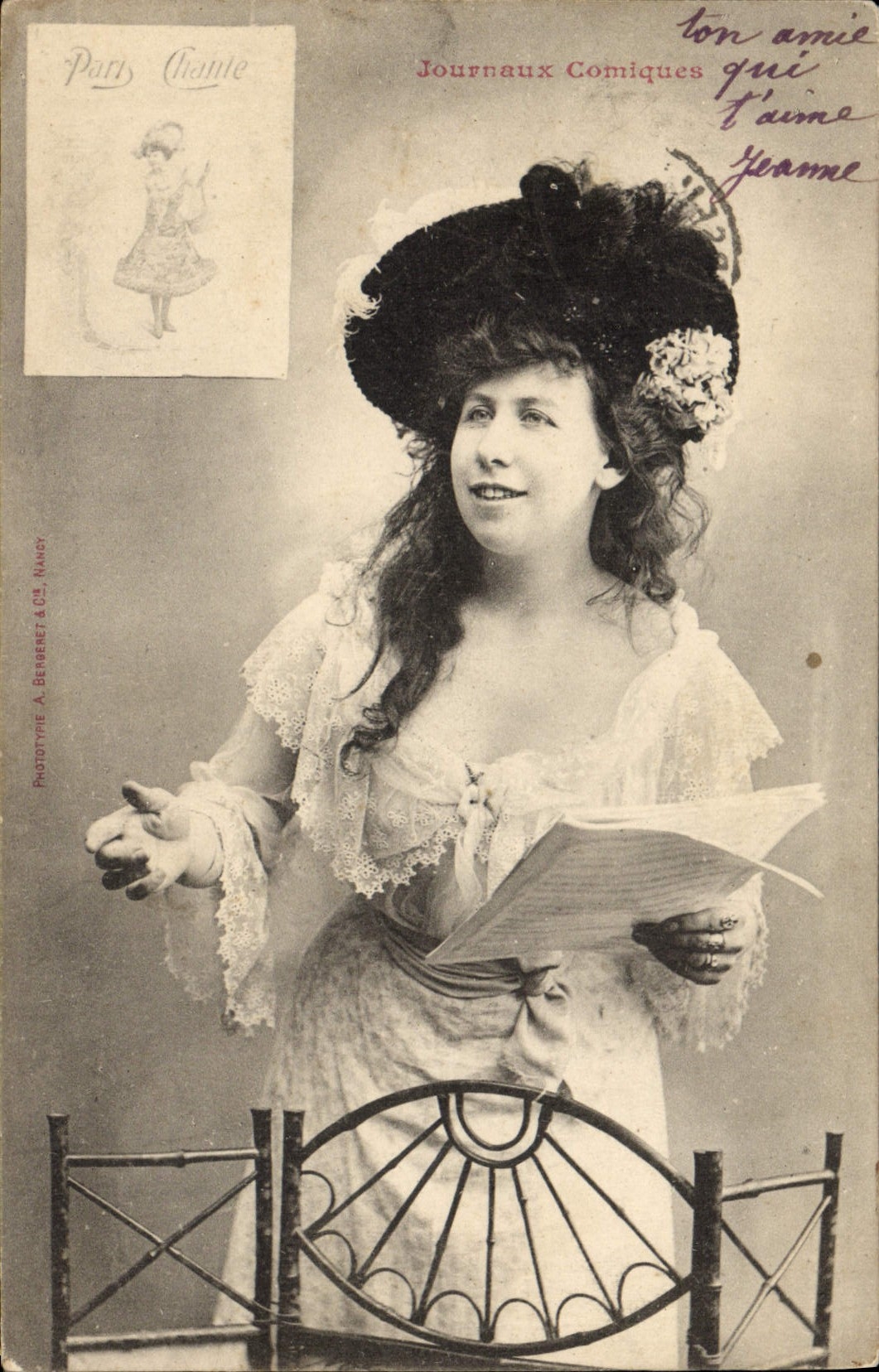 CPA Fantaisie Journaux comiques Journal Paris Chante