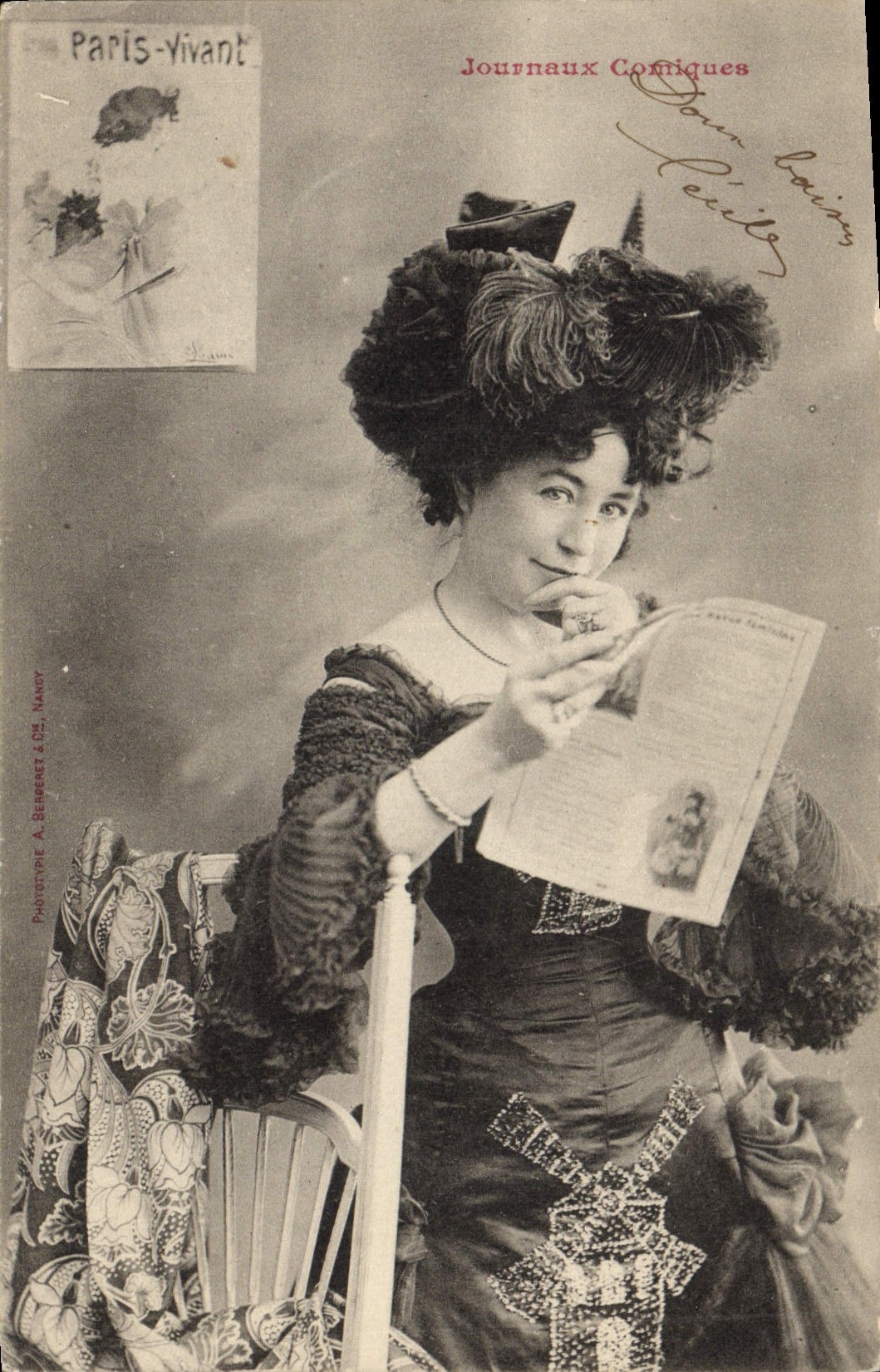 CPA Fantaisie Journaux comiques Journal Paris Vivant