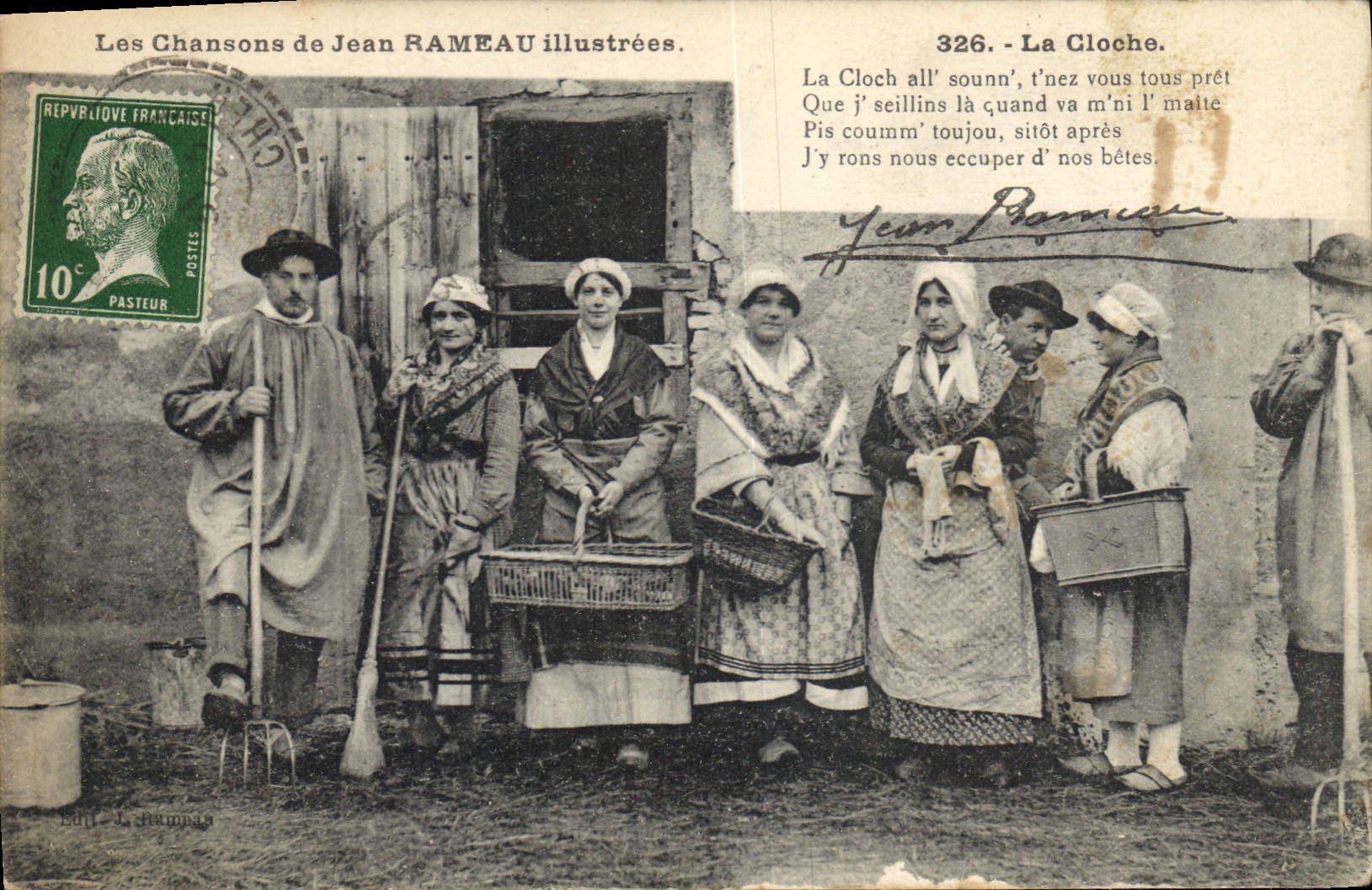 CPA Folklore Les chansons de Jean Rameau illustrees La cloche