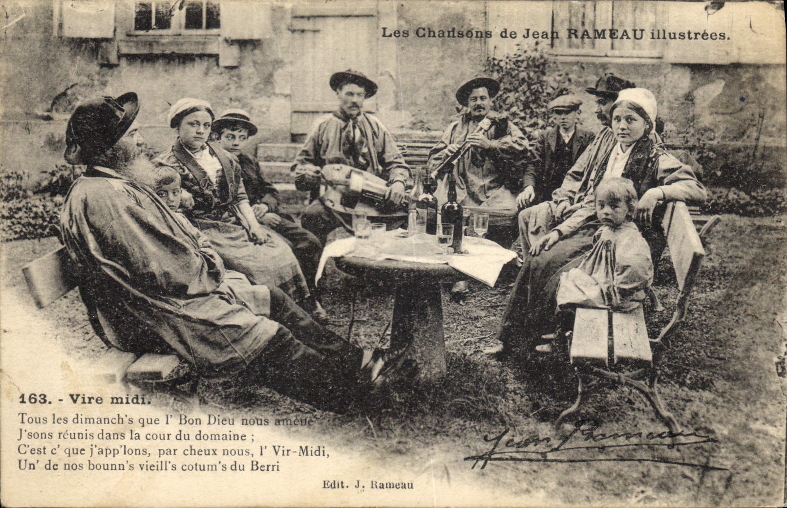 CPA Folklore Les chansons de Jean Rameau illustrees Vire Midi Musique