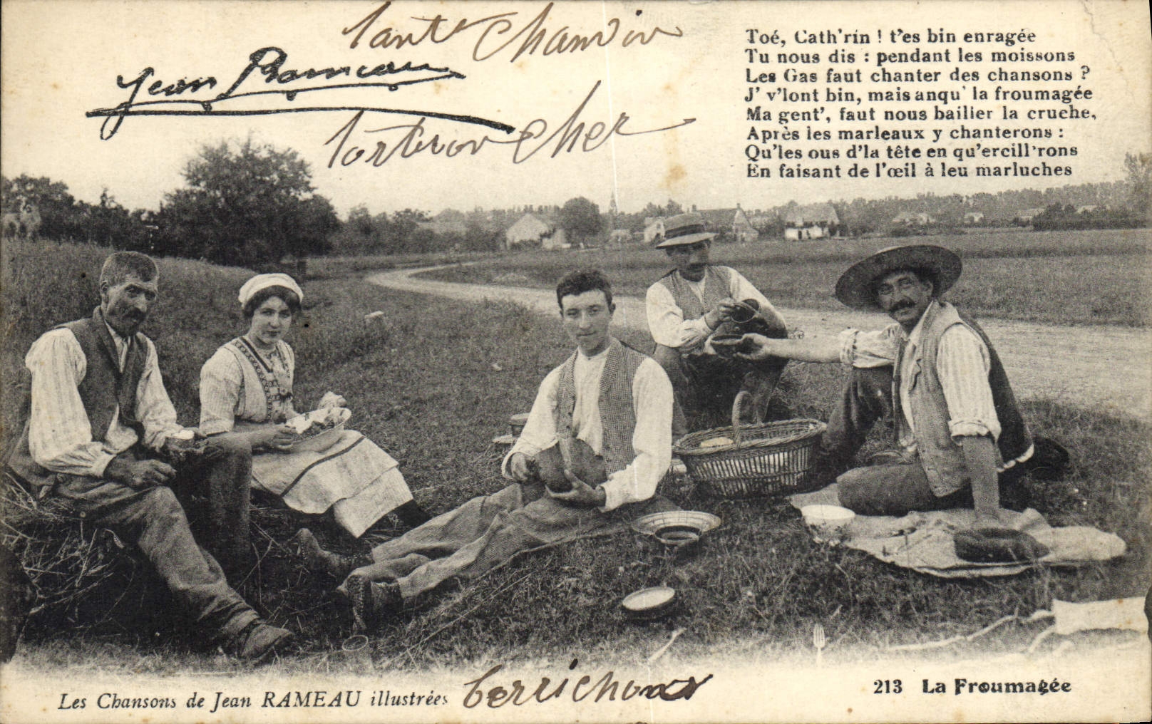 CPA Folklore Les chansons de Jean Rameau illustrees La Froumagee