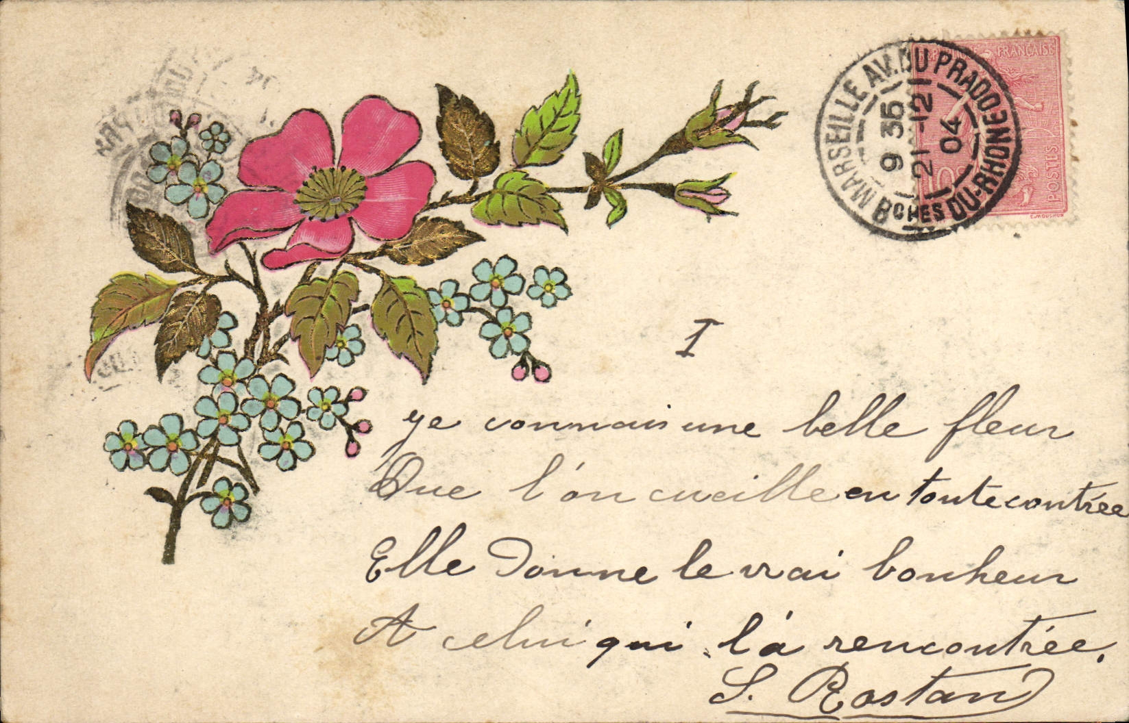 CPA Fantaisie Fleurs 