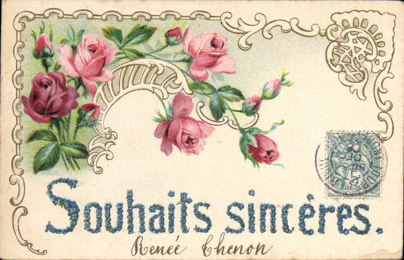 CPA Fantaisie Fleurs 