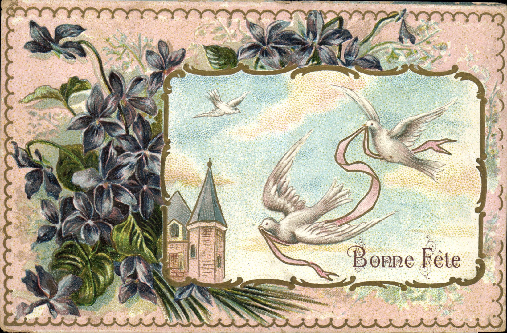 CPA Fantaisie Fleurs Colombes 