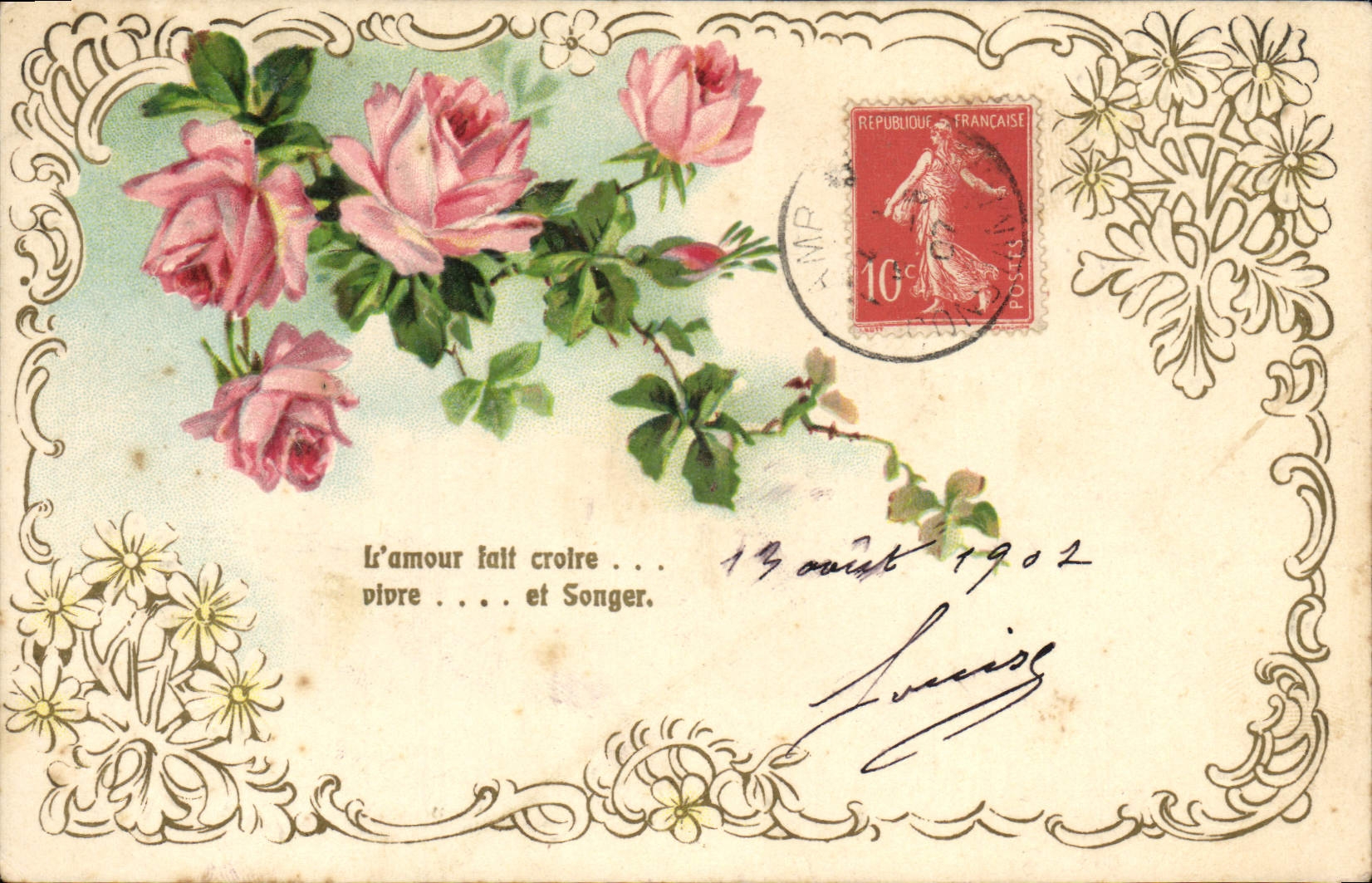 CPA Fantaisie Fleurs 
