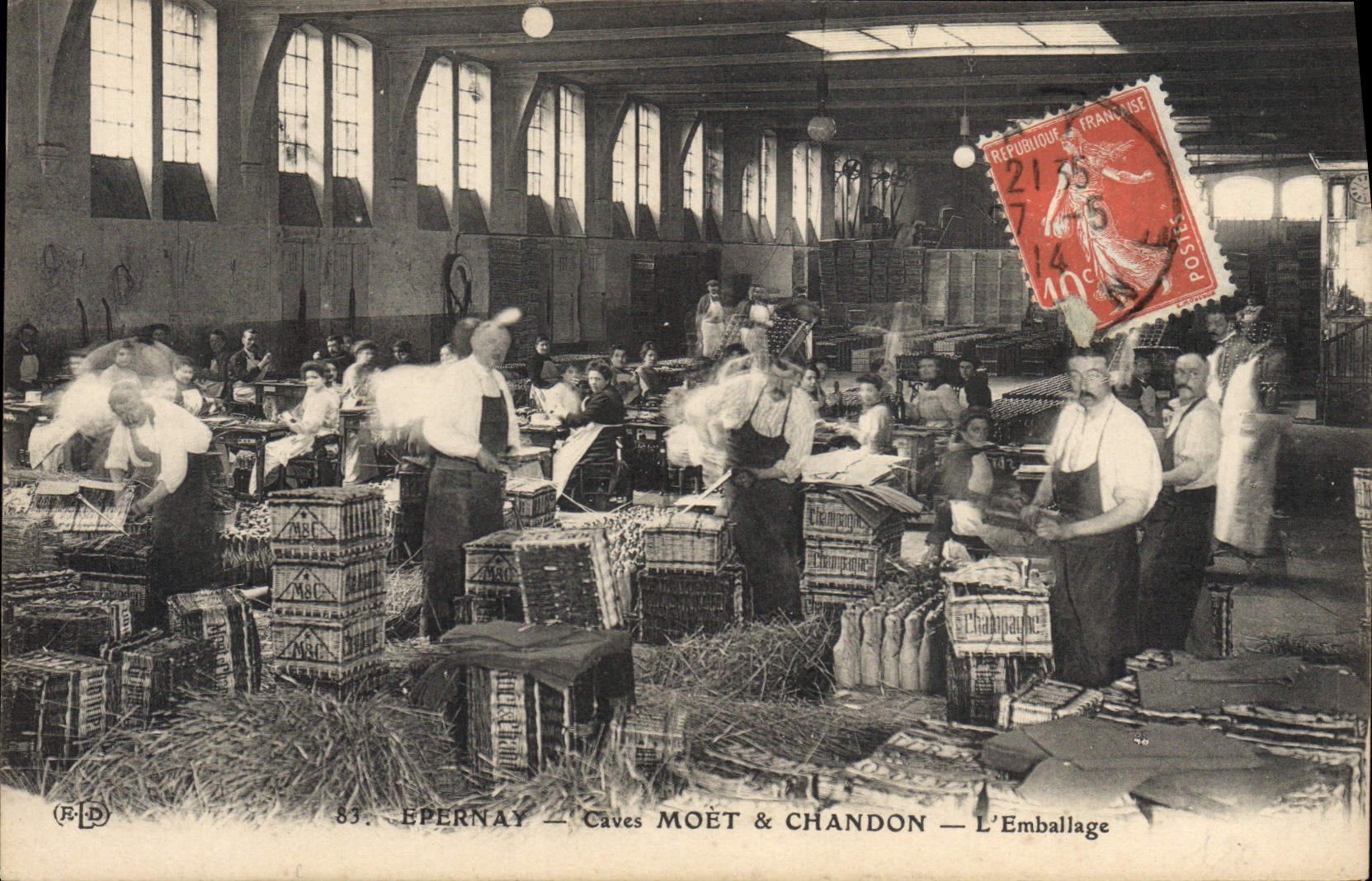 CPA Folklore Vigne Vendanges Epernay Caves Moet & Chandon L'emballage TOP