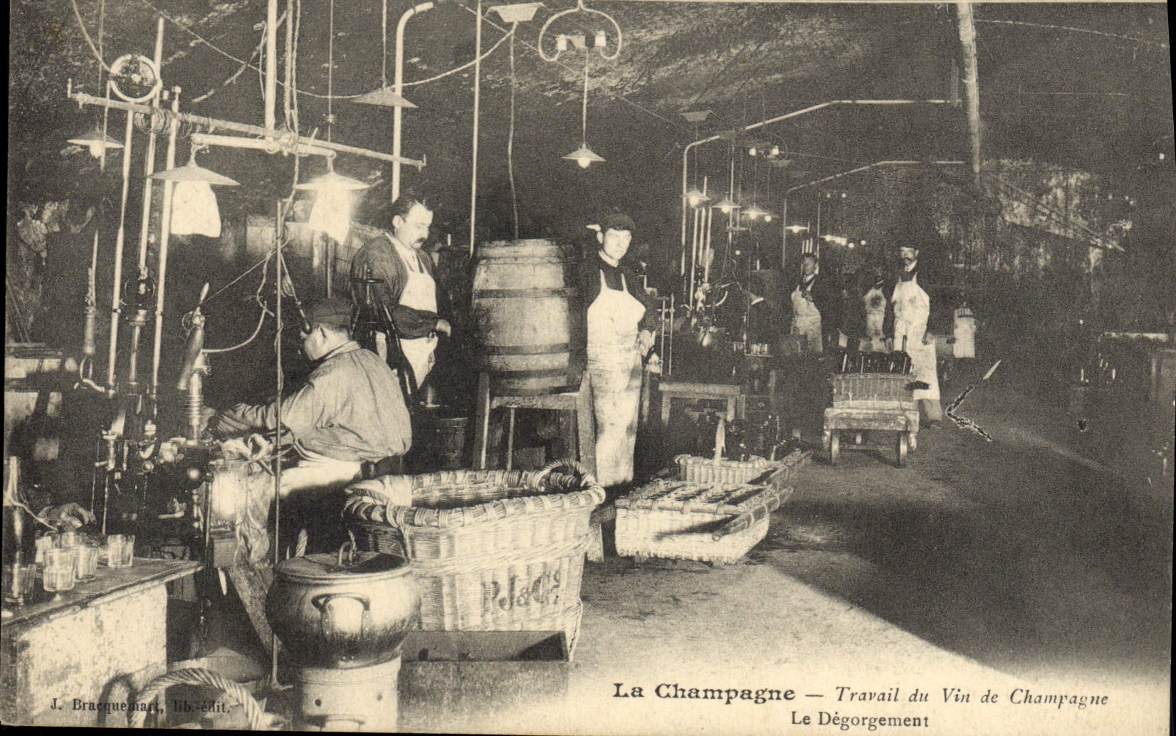 Postal Folclore Vid Vendimias Champaña Trabajo del vino el desatasco CUMBRE