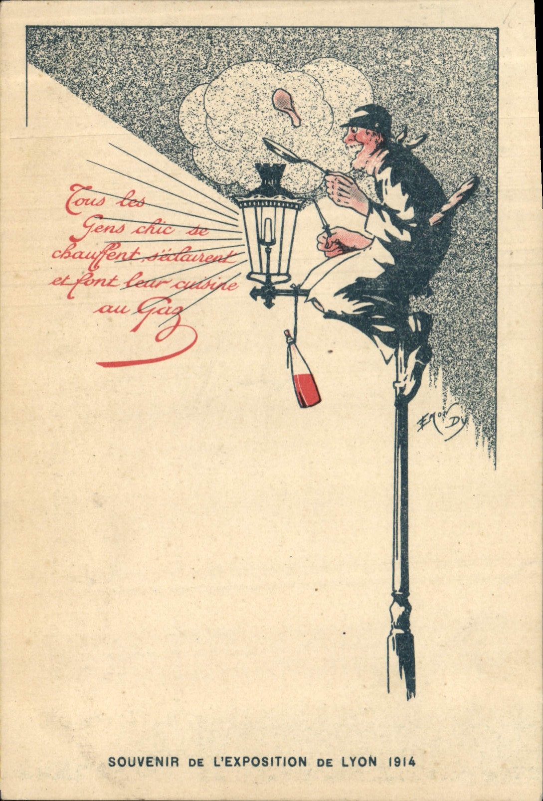 CPA Publicite Exposition de Lyon 1914 Gaz 