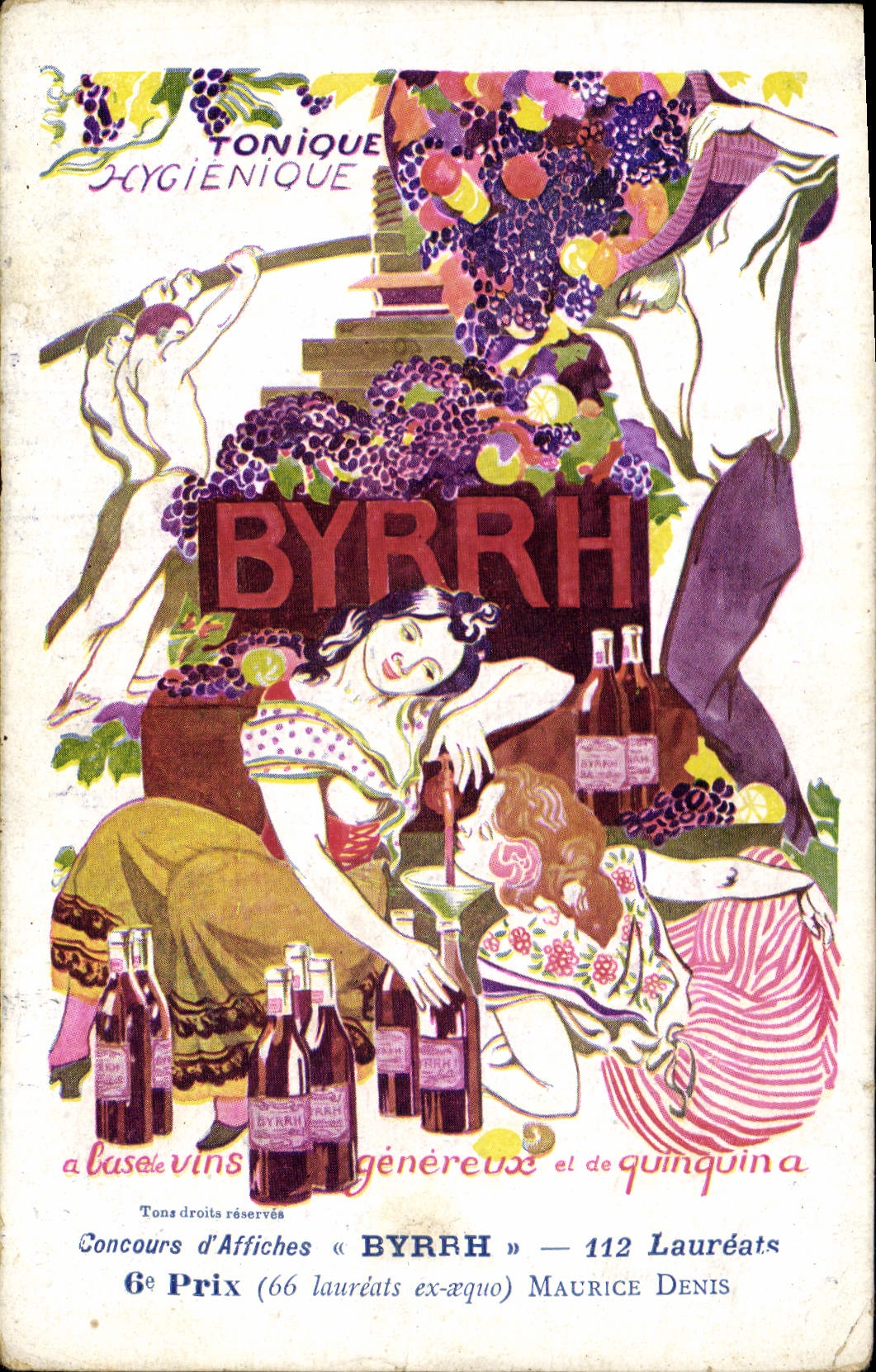 CPA Publicite Byrrh Tonique hygienique Quinquina Illustrateur TOP