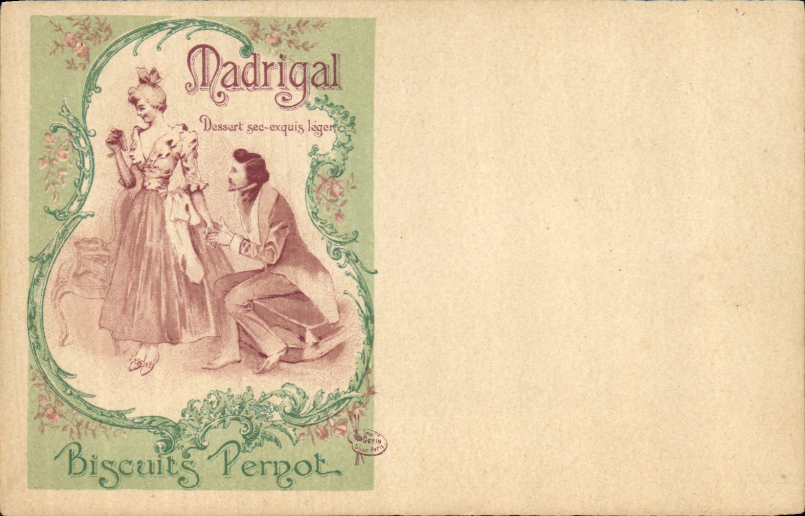 CPA Publicite Madrigal Biscuits Pernot TOP