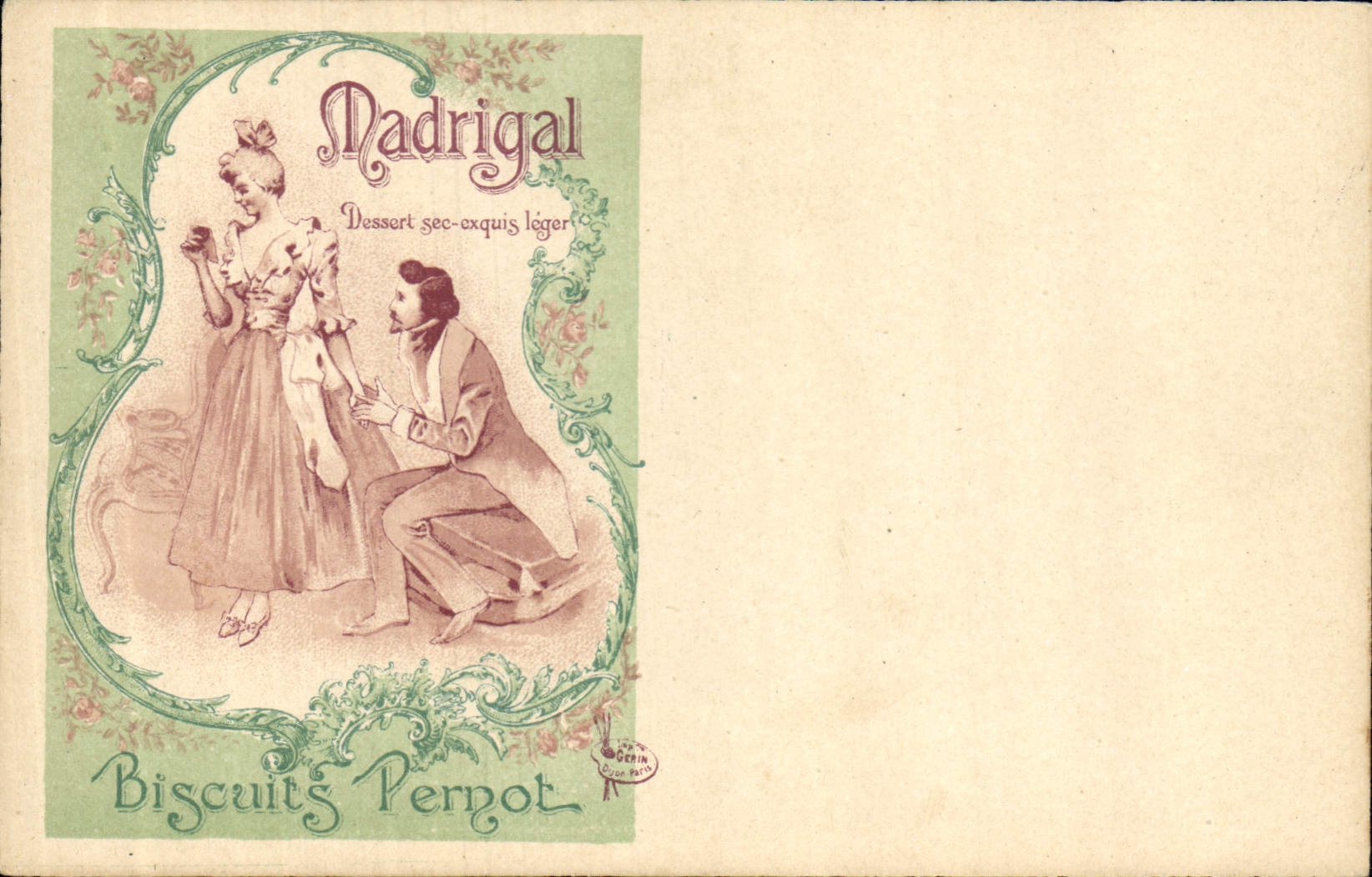 CPA Publicite Madrigal Biscuits Pernot Illustrateur