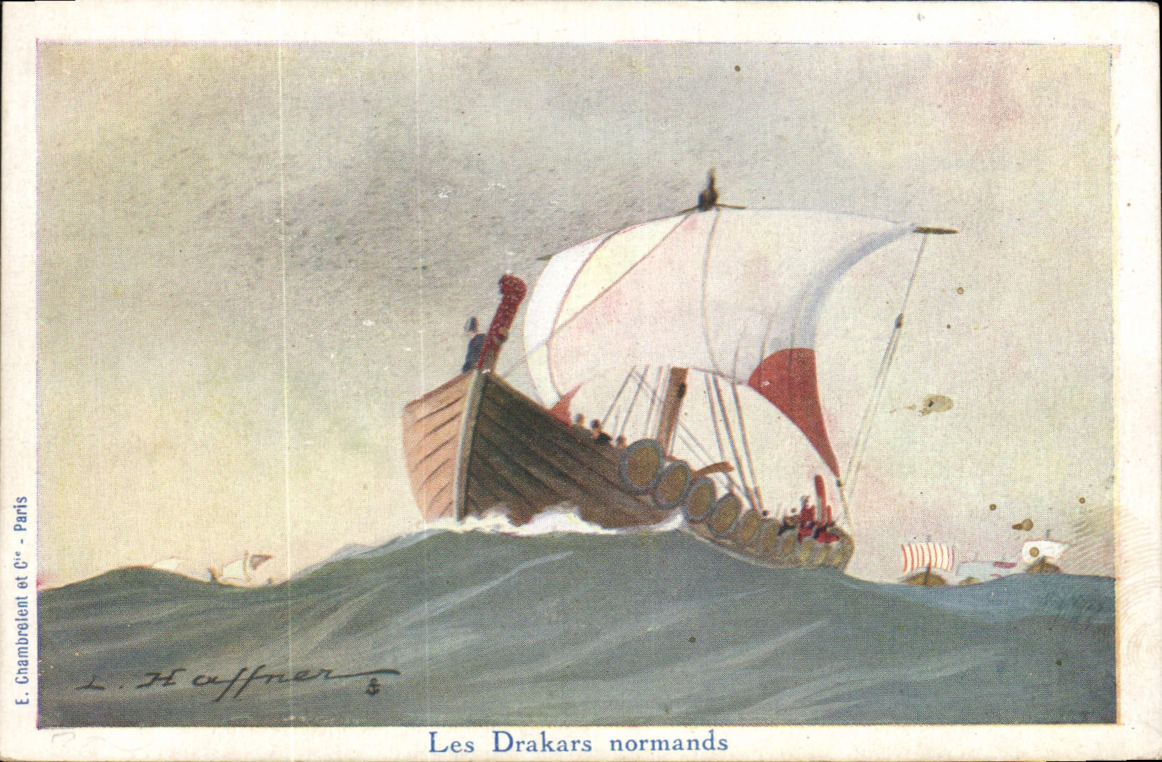 CPA Fantaisie Illustrateur Haffner Bateau Les drakars normands 