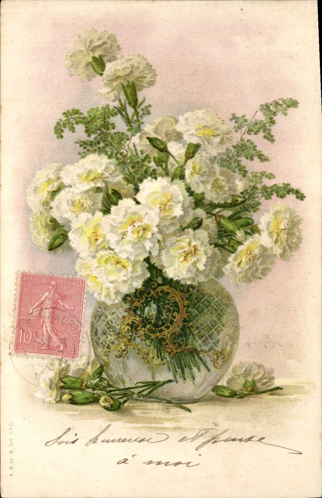 CPA Fantaisie Fleurs 