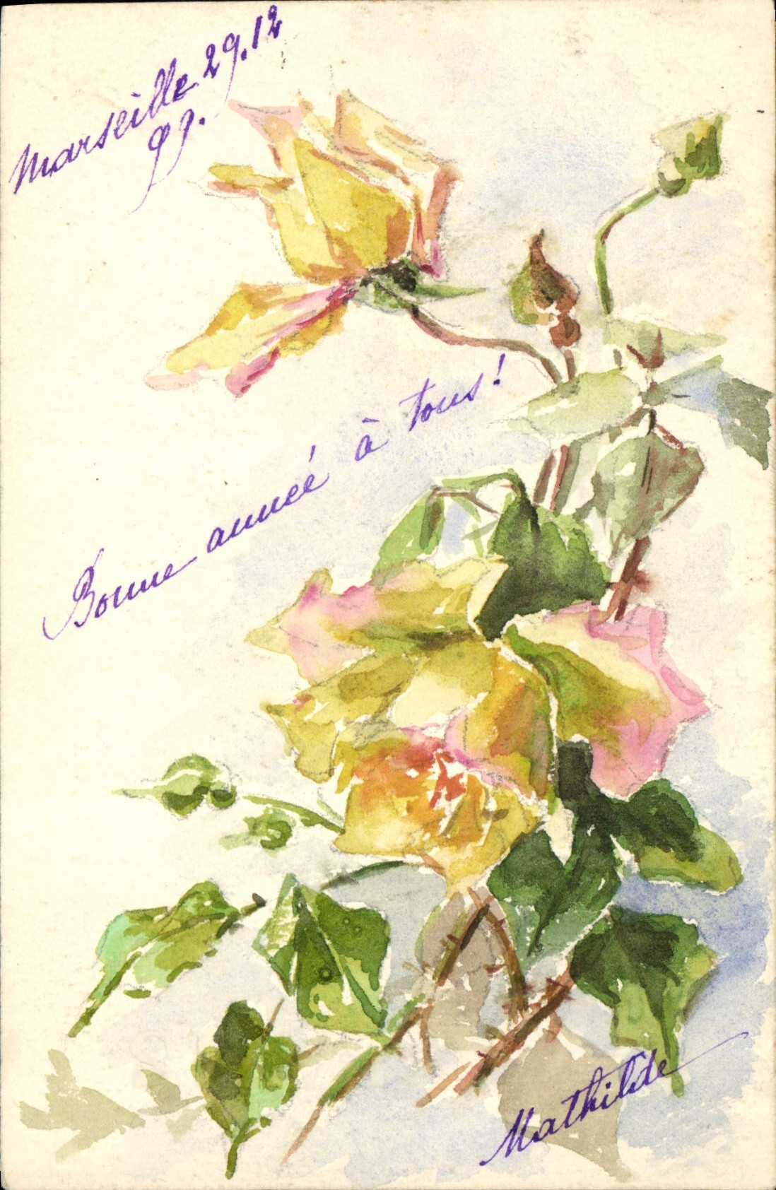 CPA Fantaisie Fleurs 
