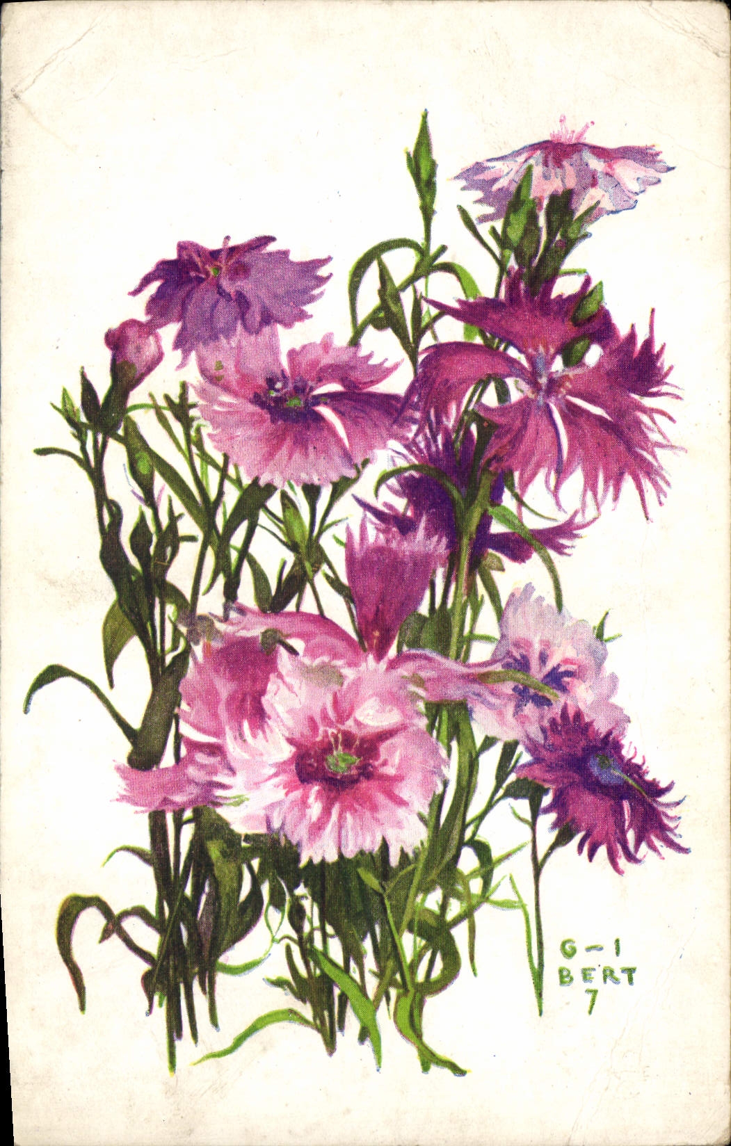 CPA Fantaisie Fleurs