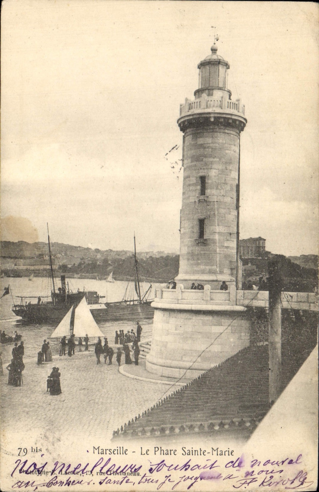 CPA Phare Sainte Marie Marseille Bateau