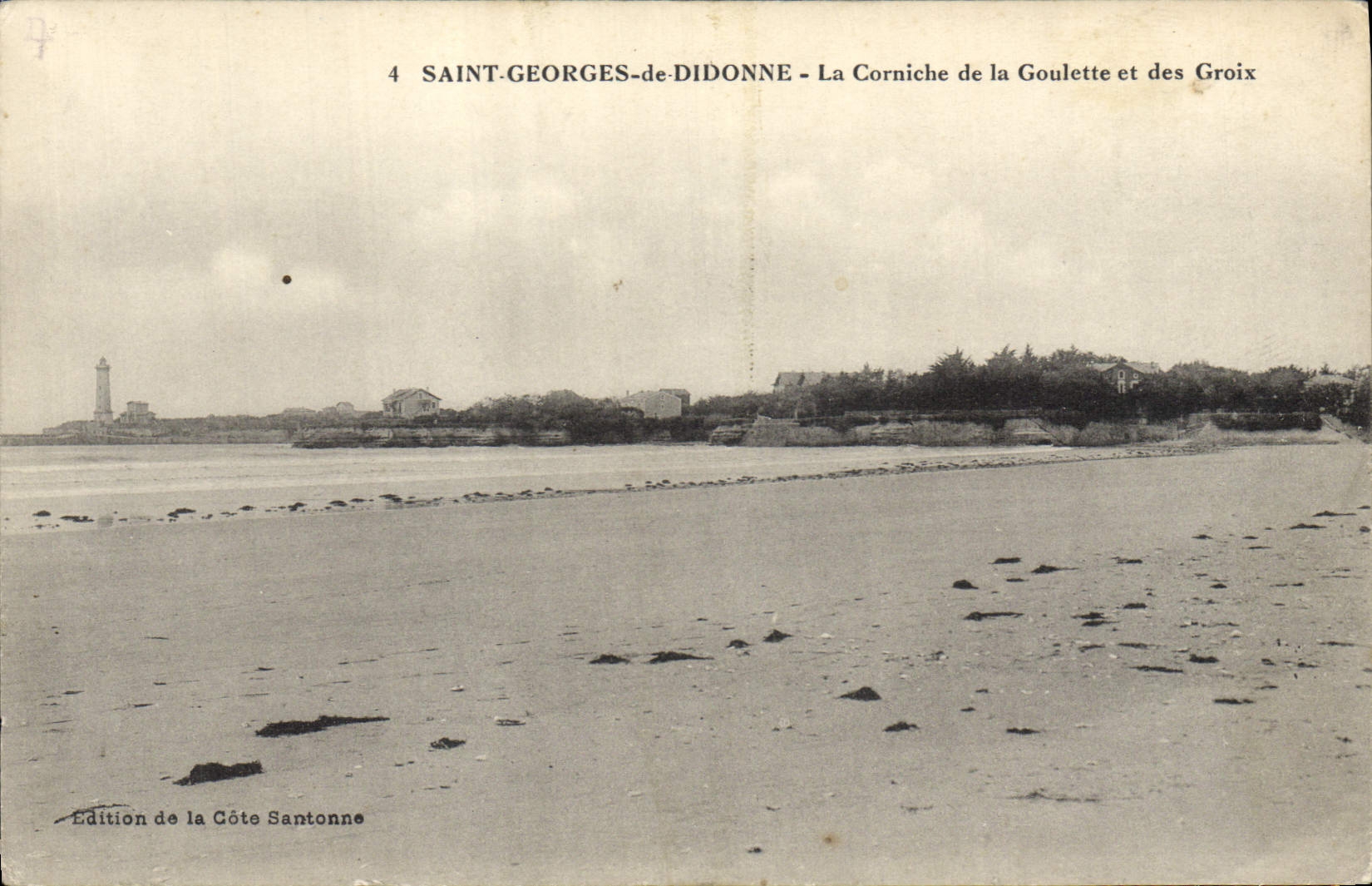 Postal PHARE San Jorge de Didonne la cornisa del Goulette y el Groix