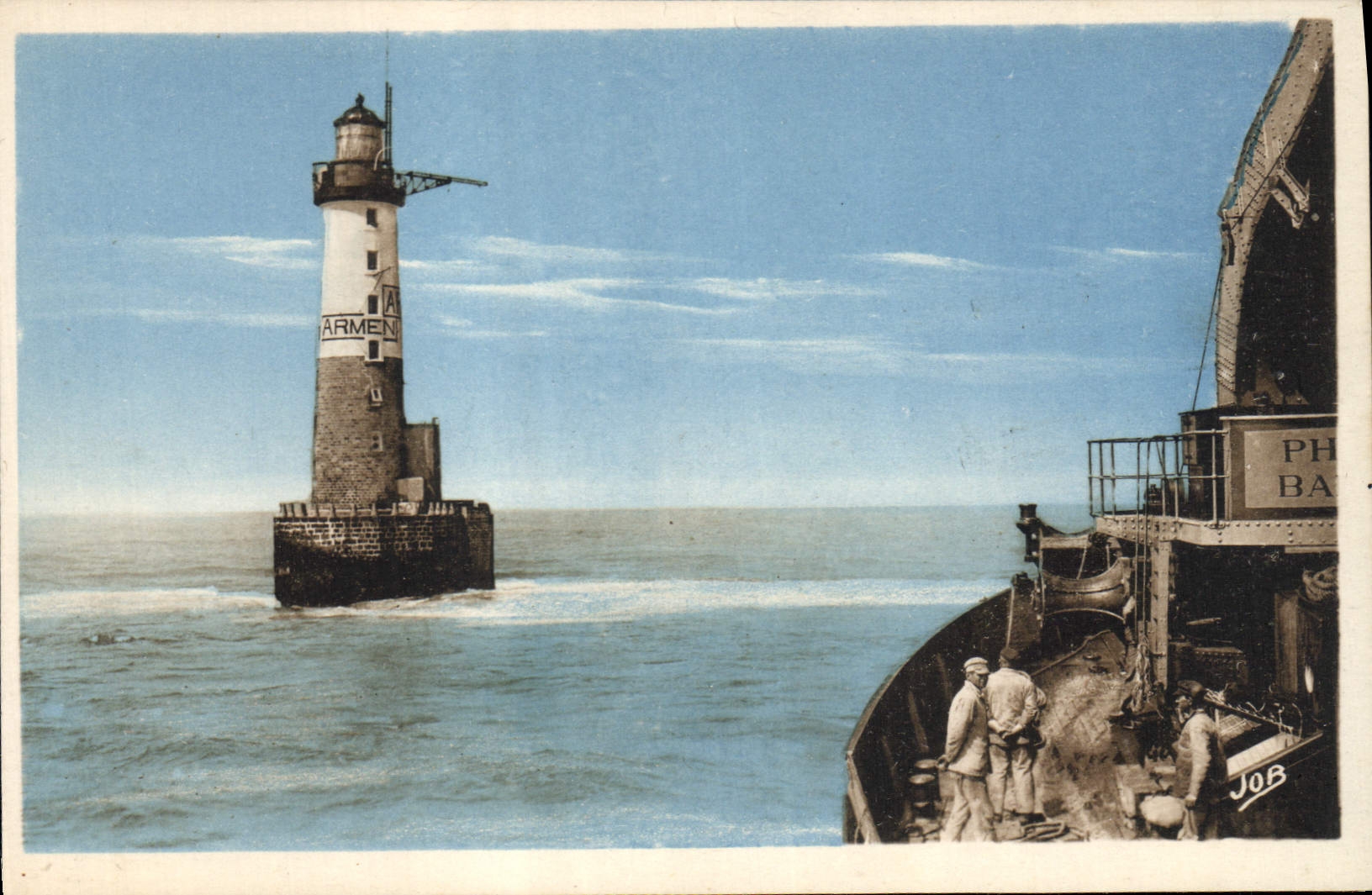 CPA Phare La Pointe du Raz Au large Le phare d'Armen